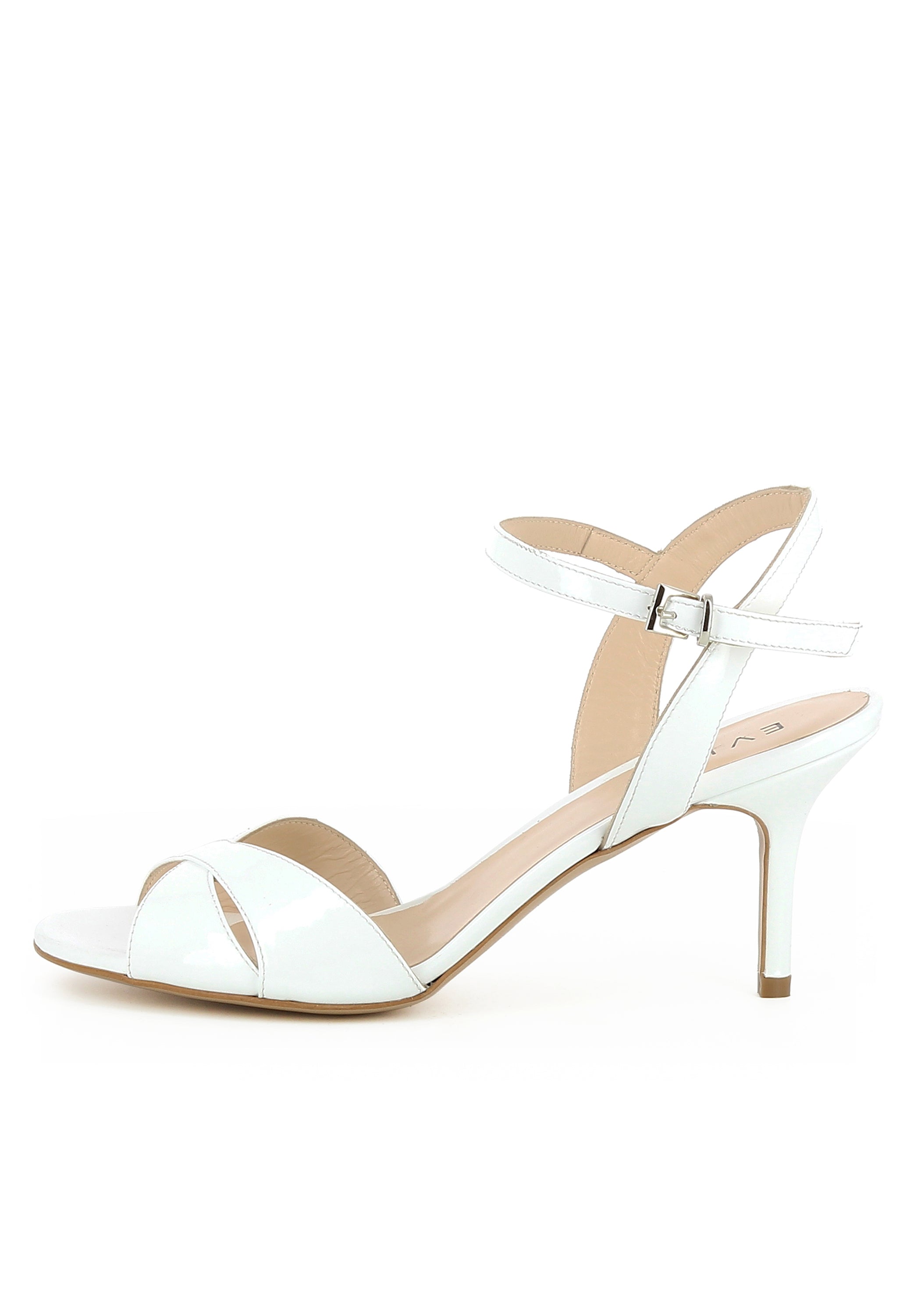 VERONICA Damen Sandalette  -  Lackleder weiß