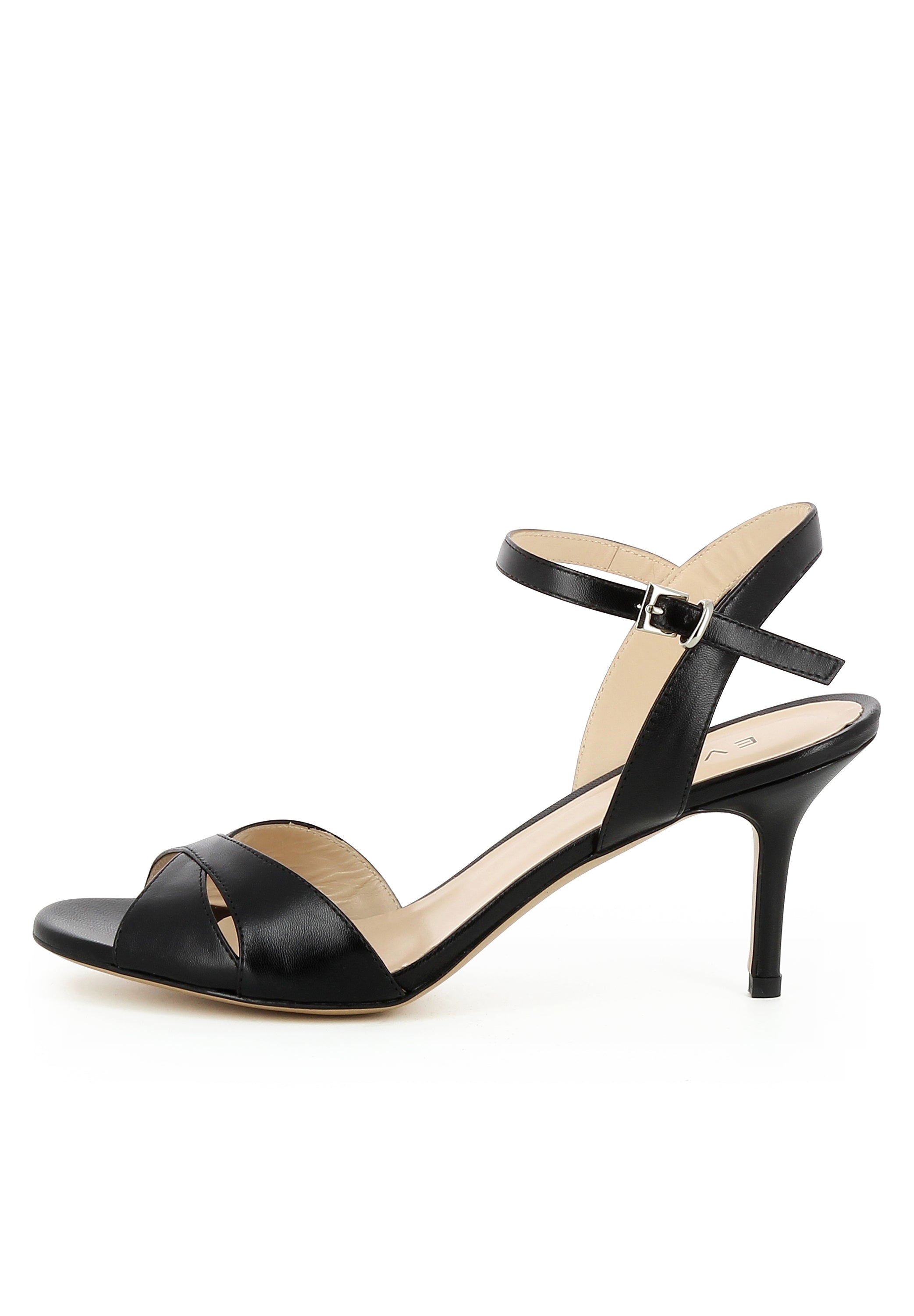 VERONICA Damen Sandalette  -  Glattleder schwarz