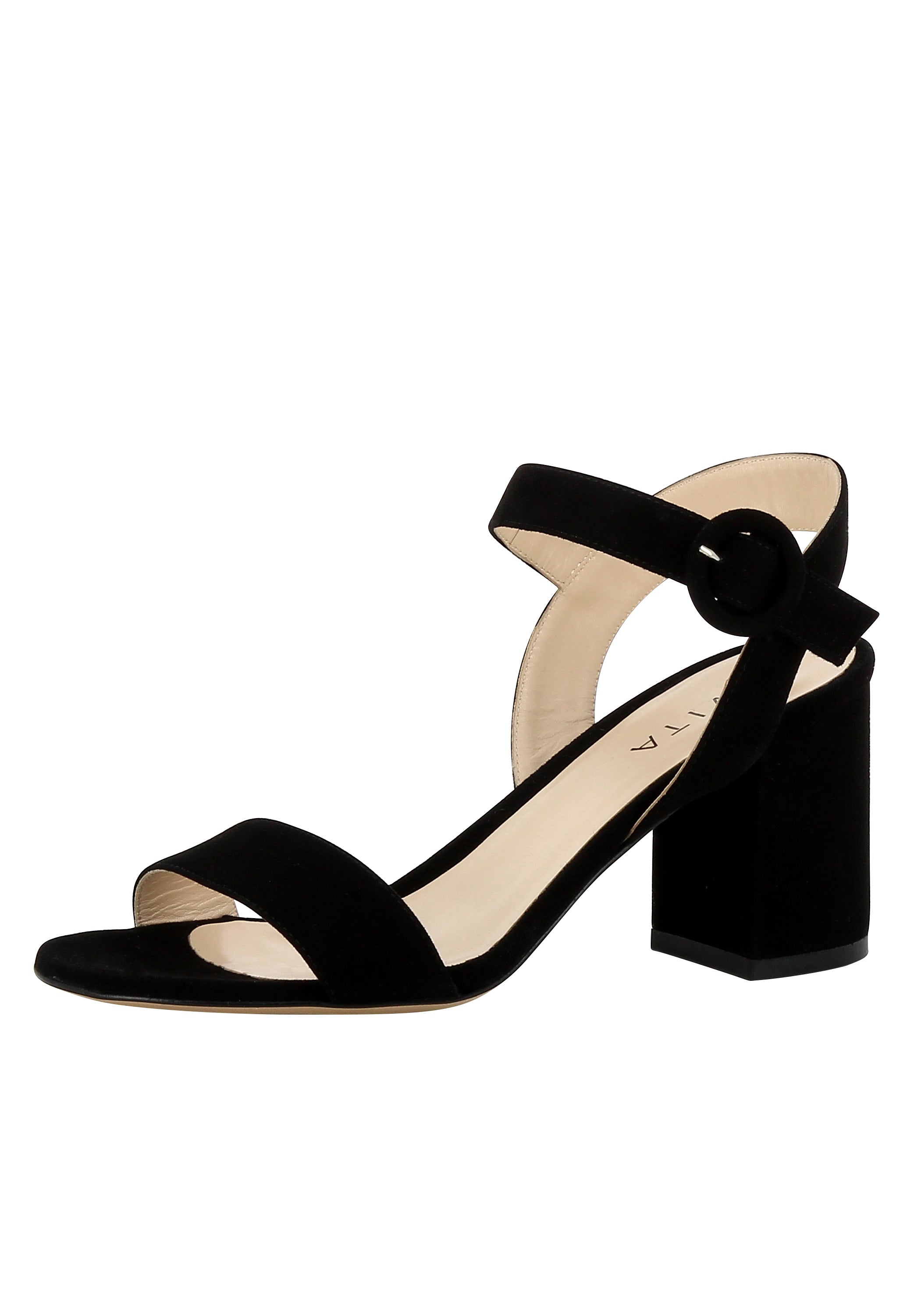 SAMANTA Damen Sandalette  -  Rauleder schwarz