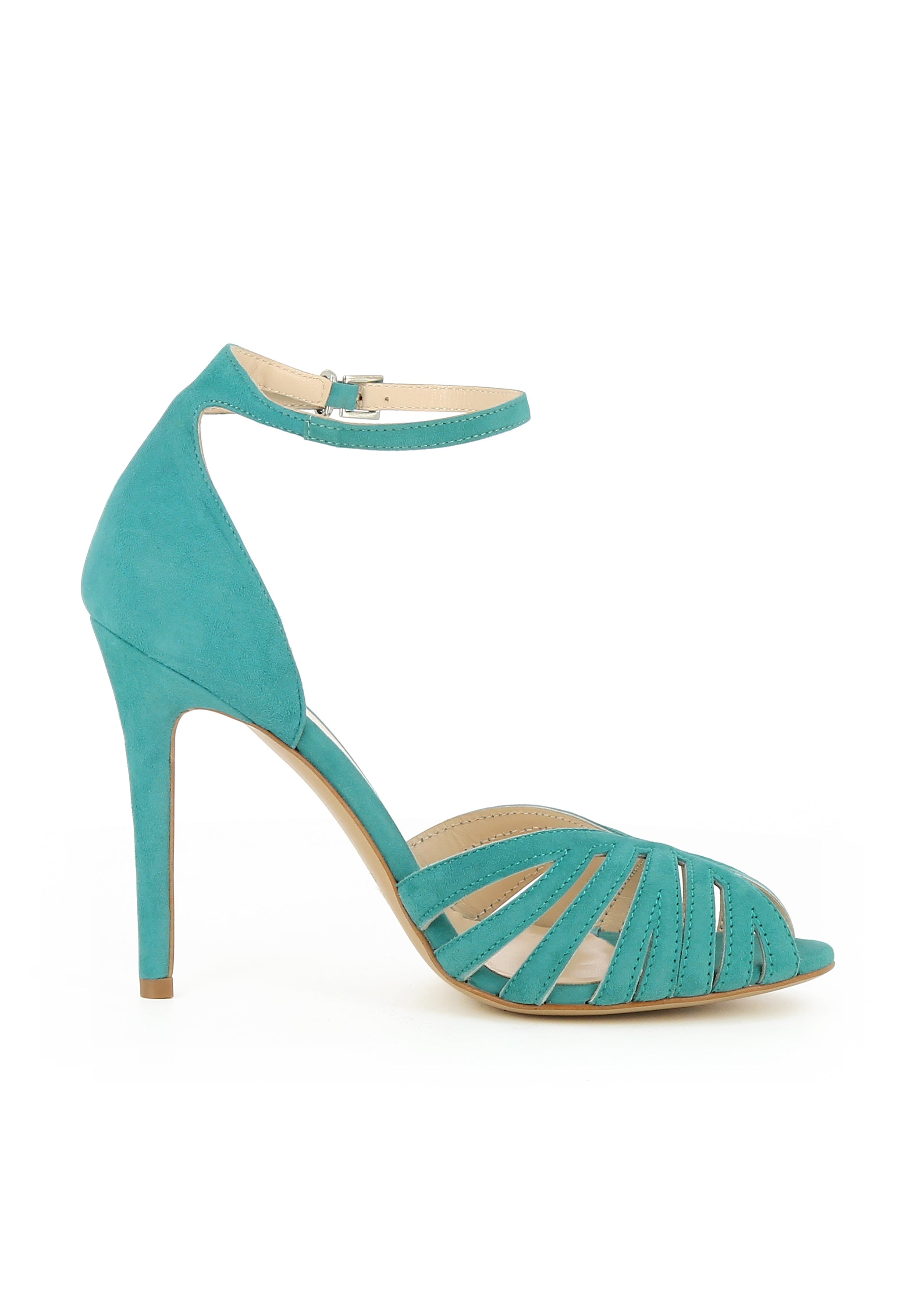 ALESSANDRA Damen Sandalette  -  Rauleder petrol