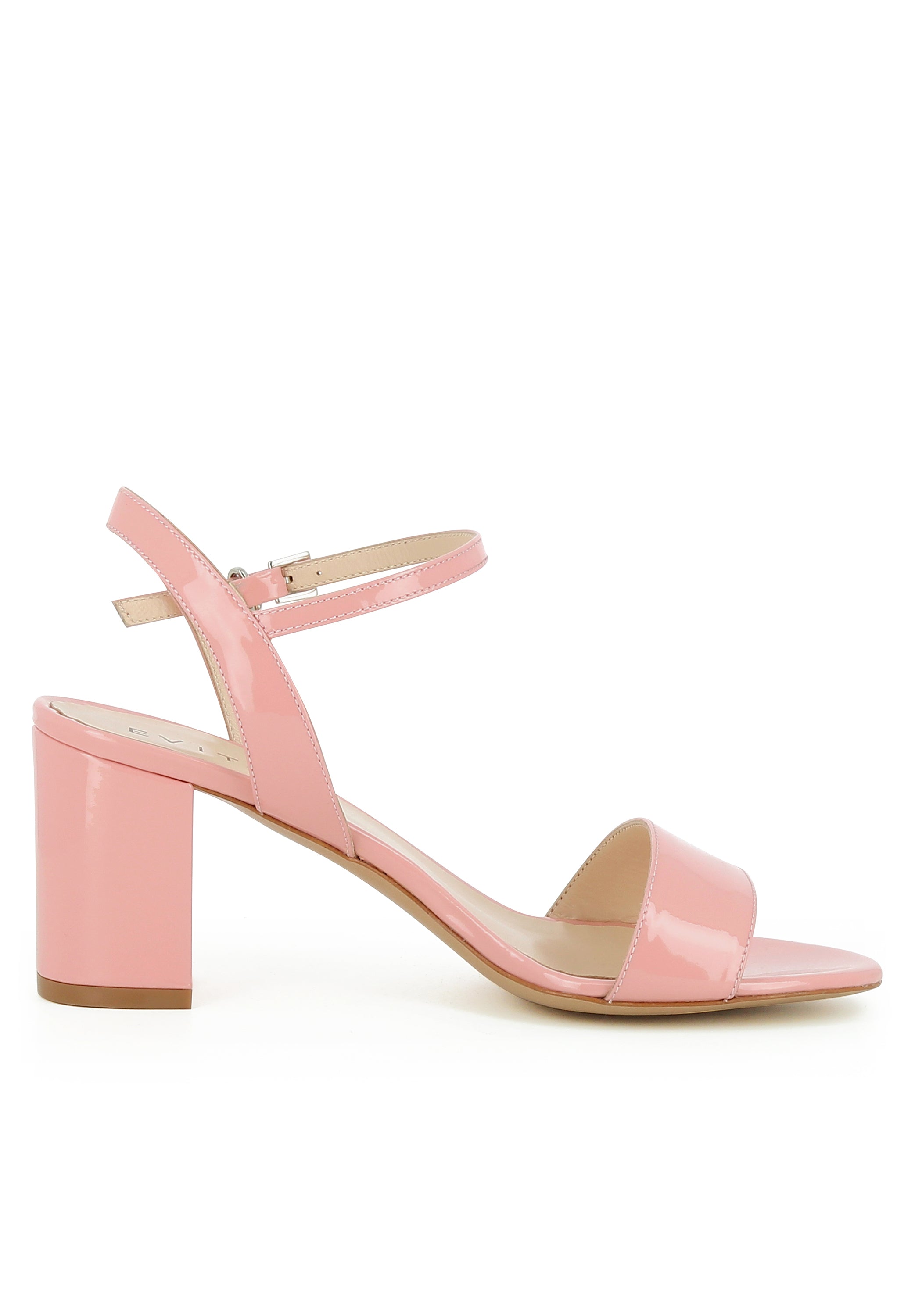 AMBRA Damen Sandalette  -  Lackleder rosa
