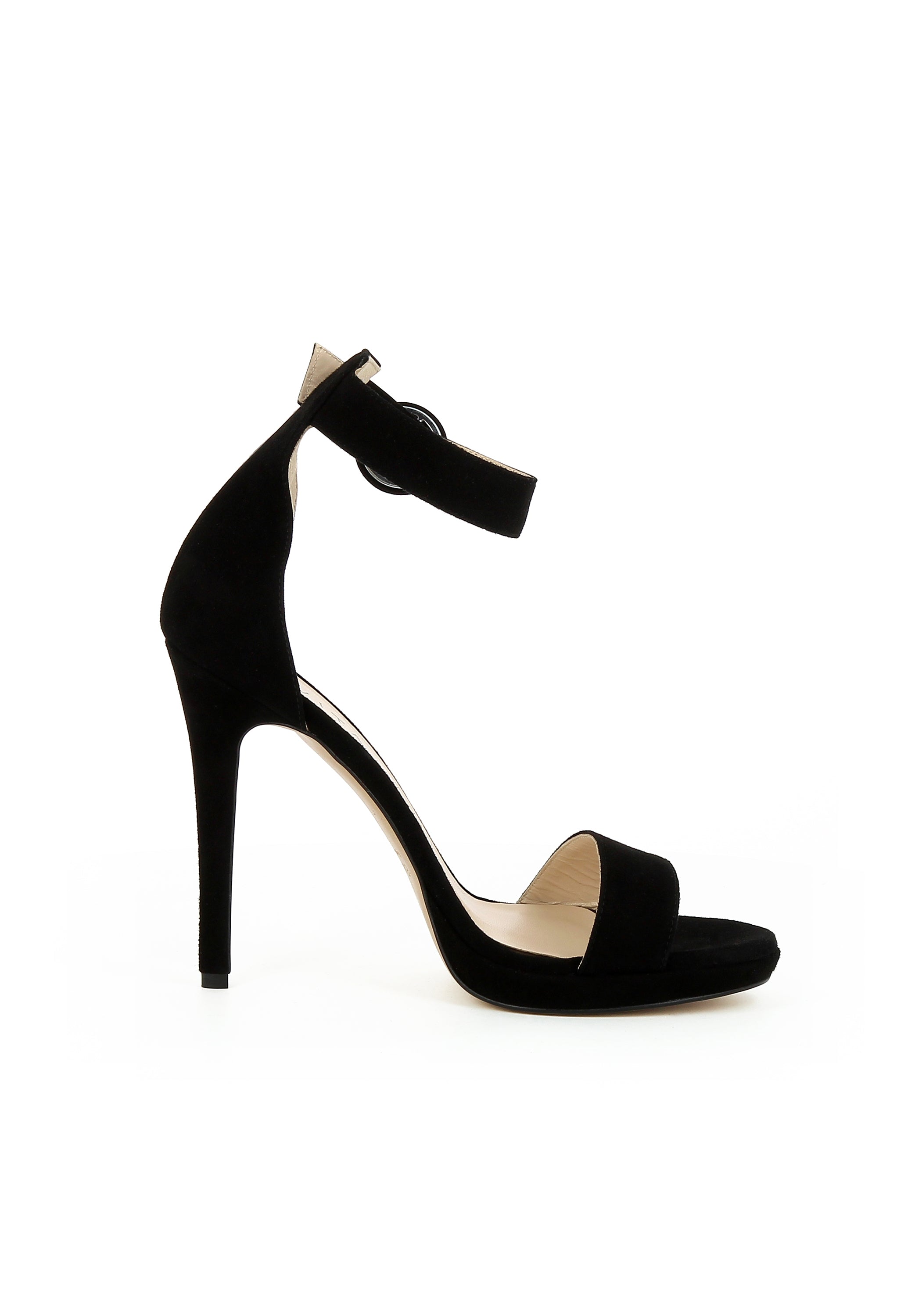 EVA Damen Sandalette  -  Rauleder schwarz