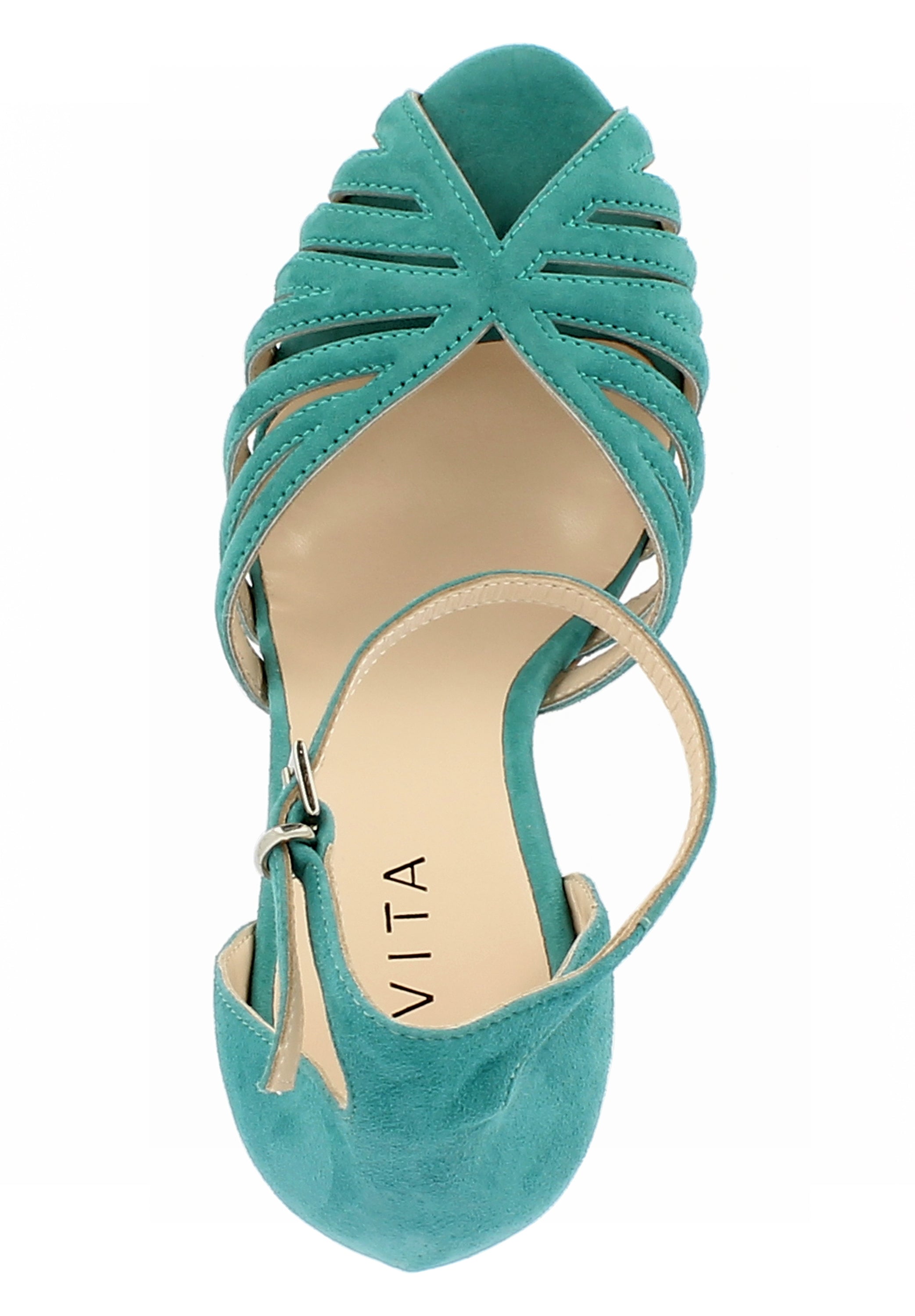 ALESSANDRA Damen Sandalette  -  Rauleder petrol