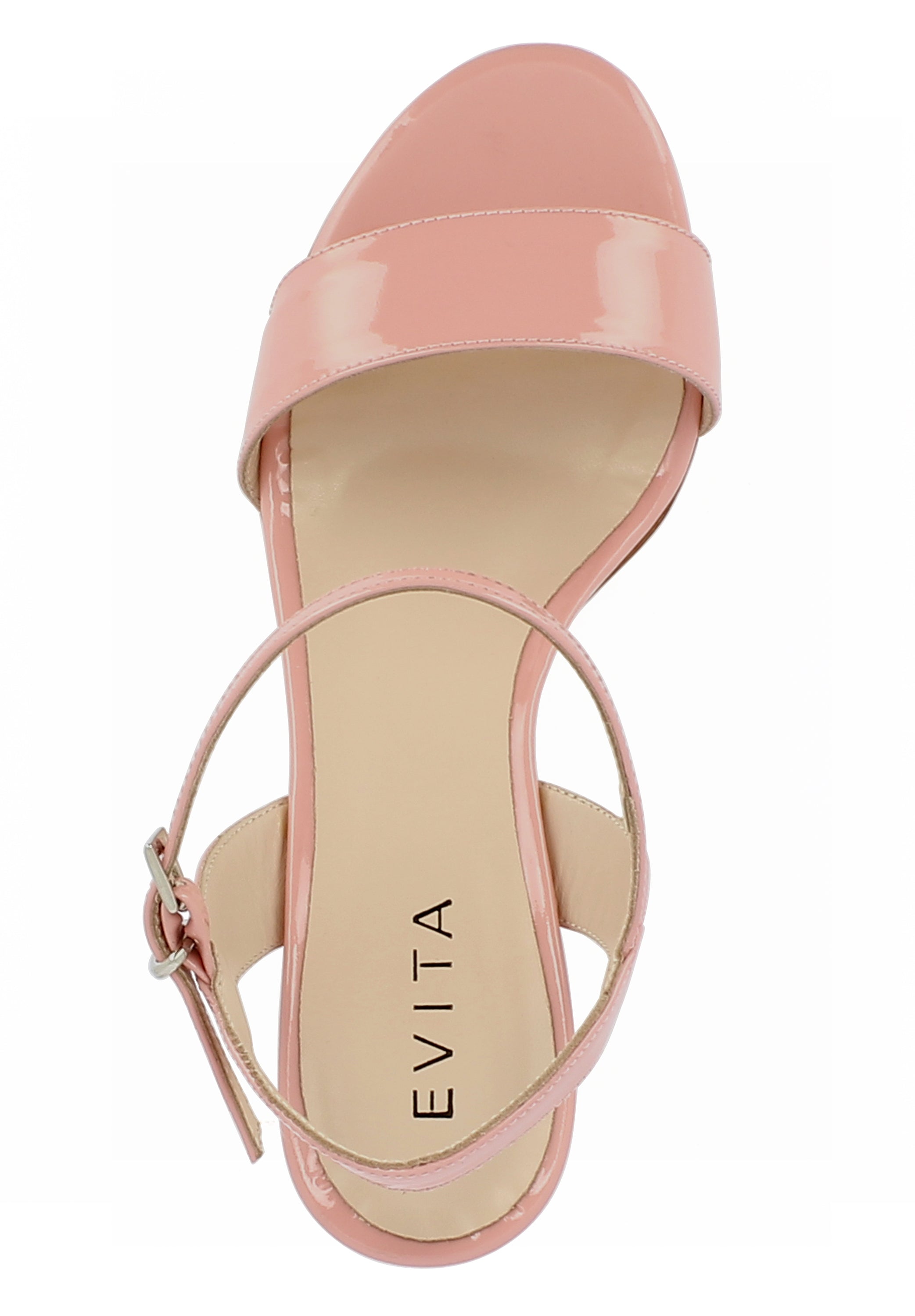 AMBRA Damen Sandalette  -  Lackleder rosa