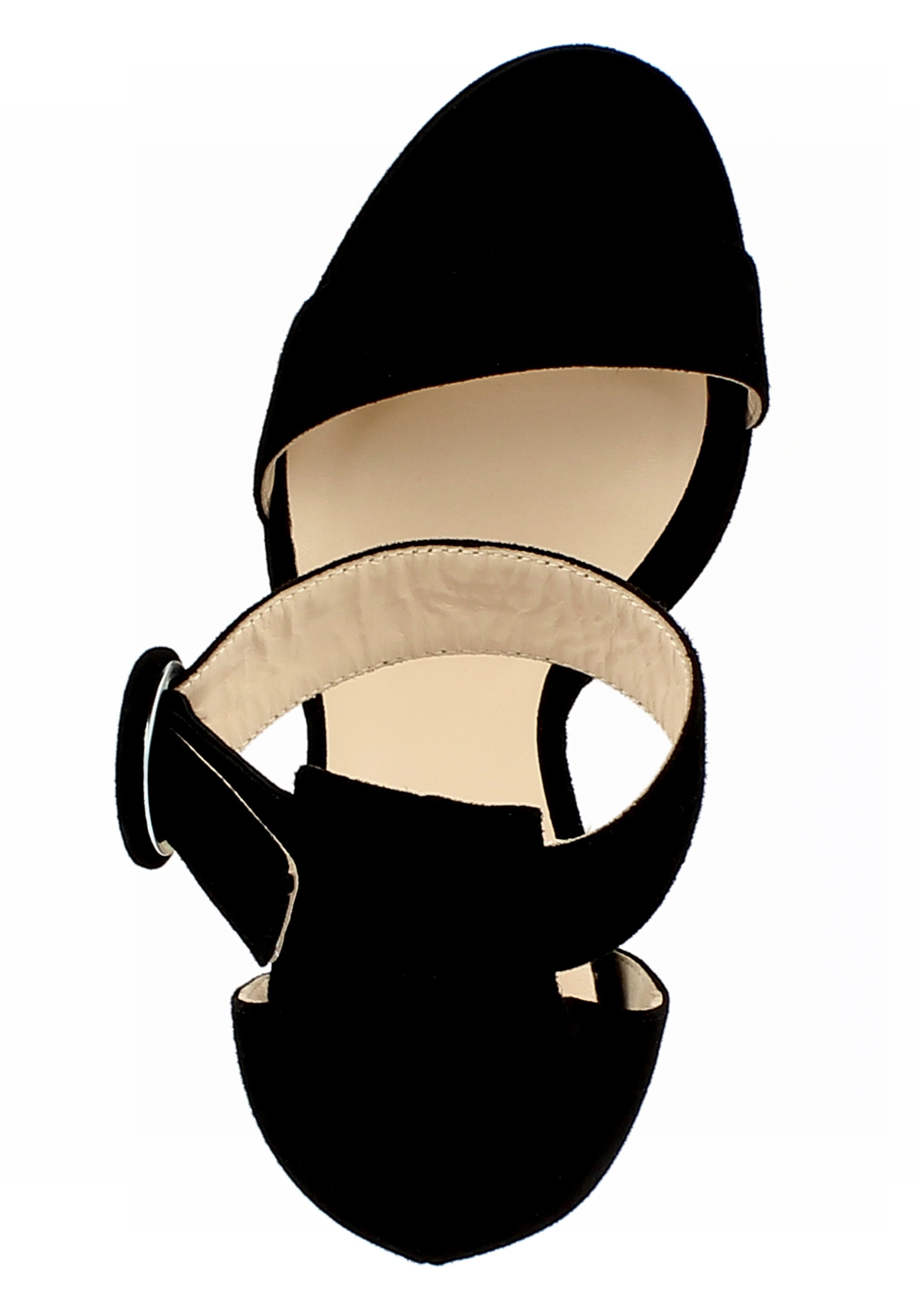 EVA Damen Sandalette  -  Rauleder schwarz