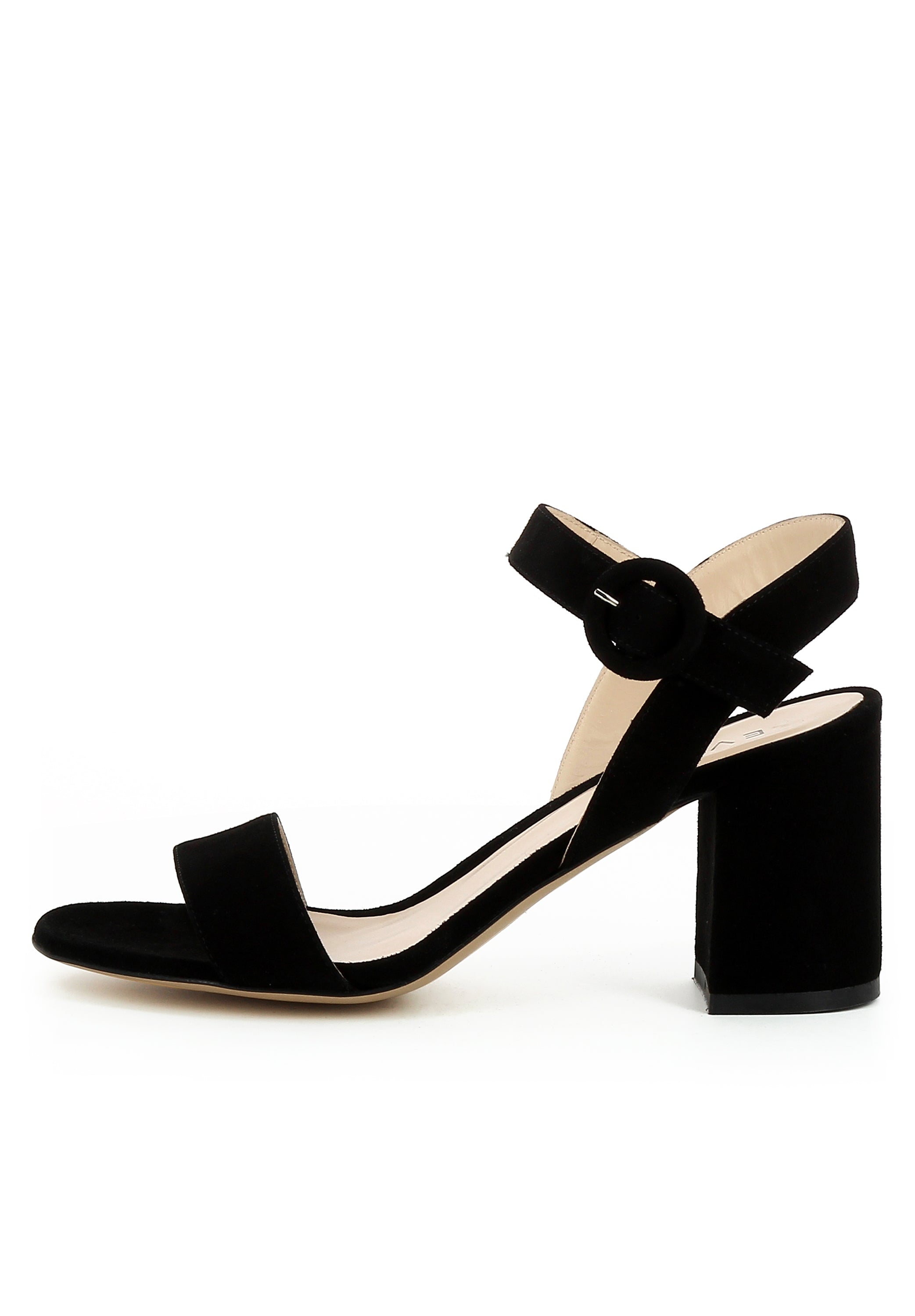 SAMANTA Damen Sandalette  -  Rauleder schwarz
