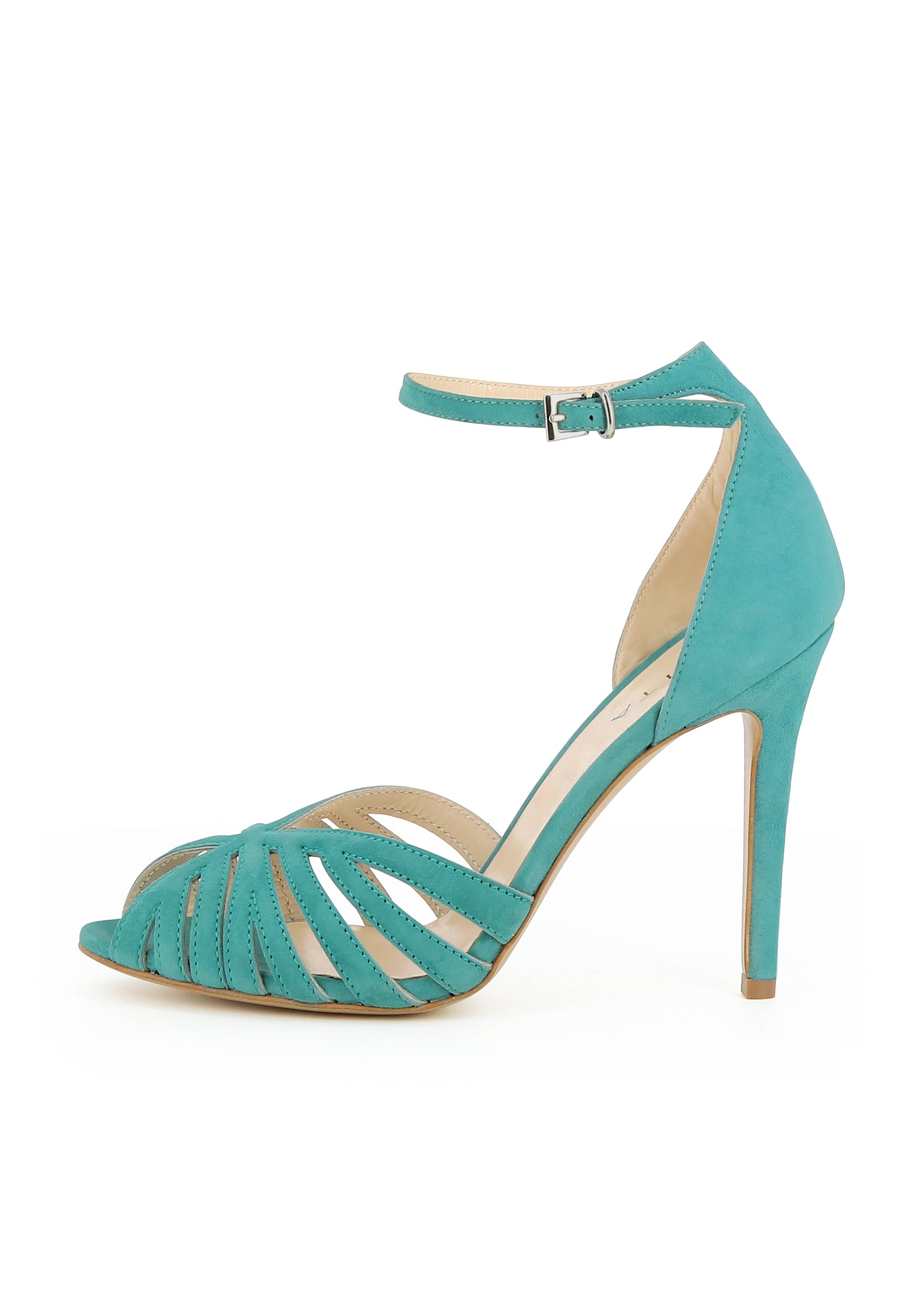 ALESSANDRA Damen Sandalette  -  Rauleder petrol
