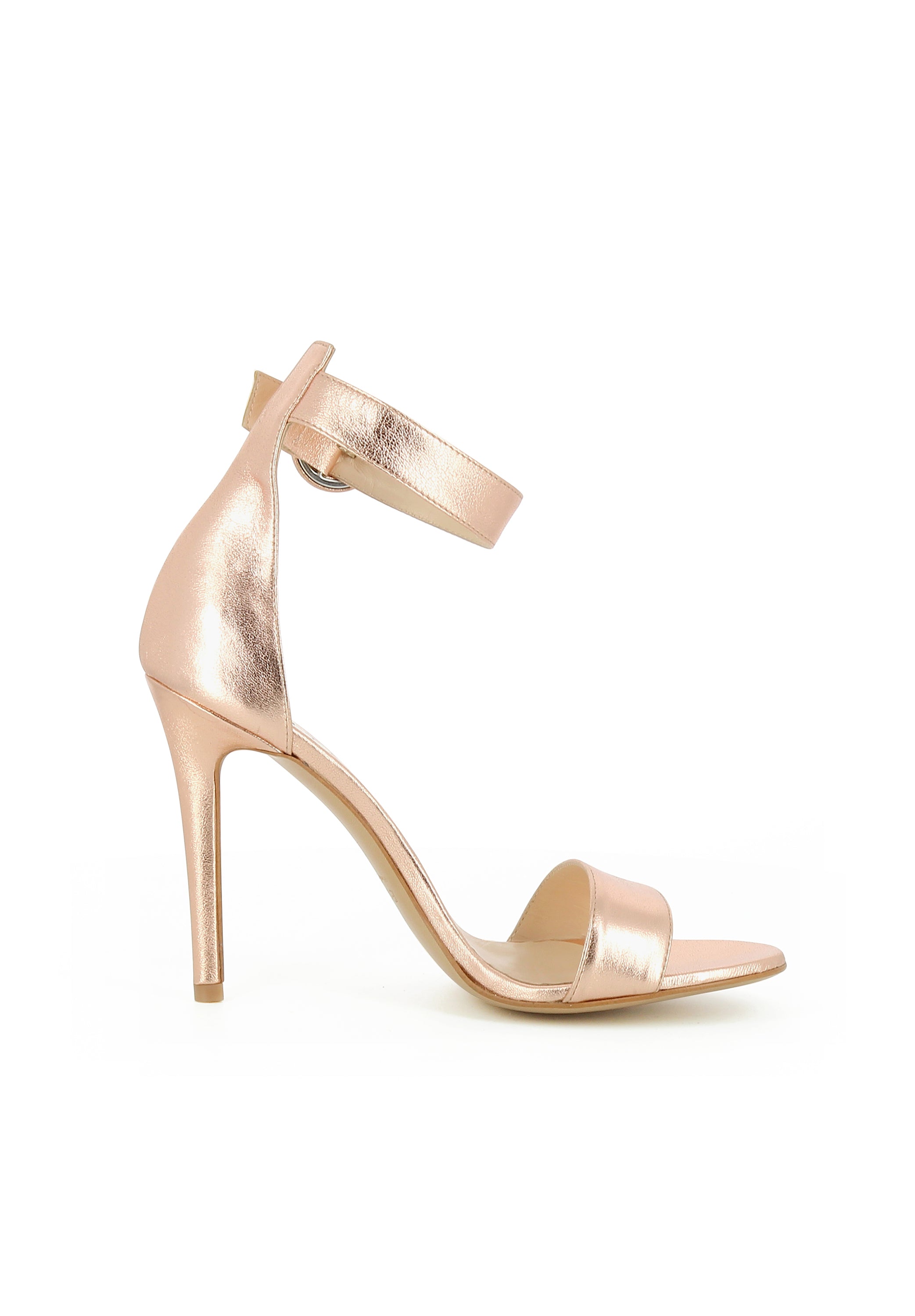 EVA Damen Sandalette  -  Glattleder rosegold