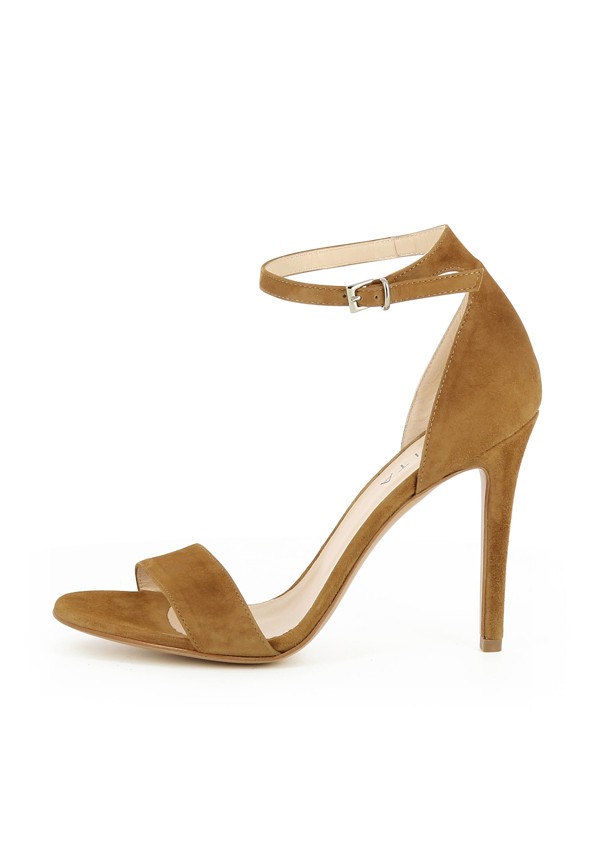 EVA Damen Sandalette  -  Rauleder cognac