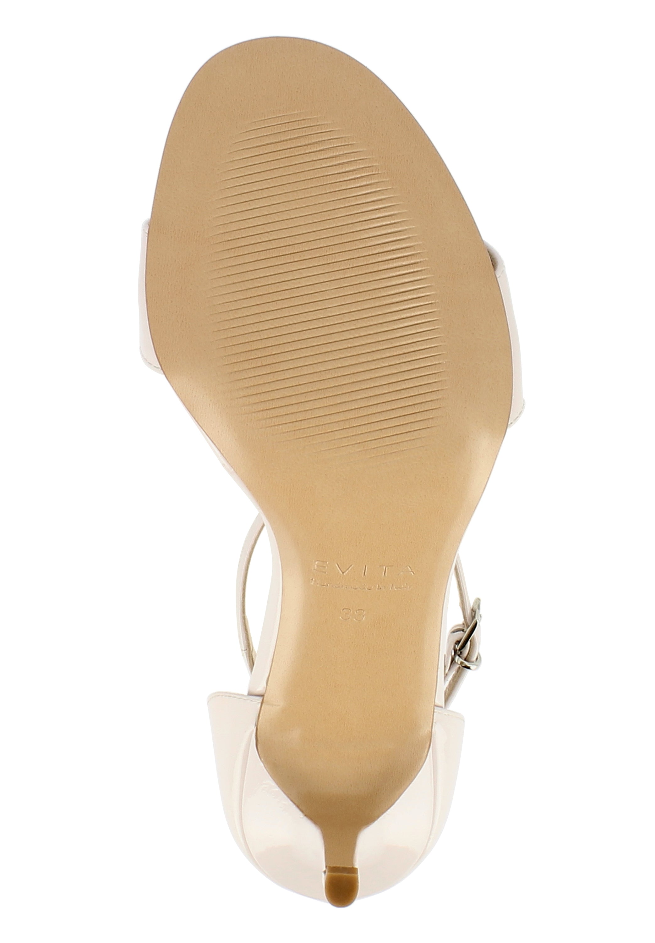 VERONICA Damen Sandalette  -  Lackleder cremeweiß