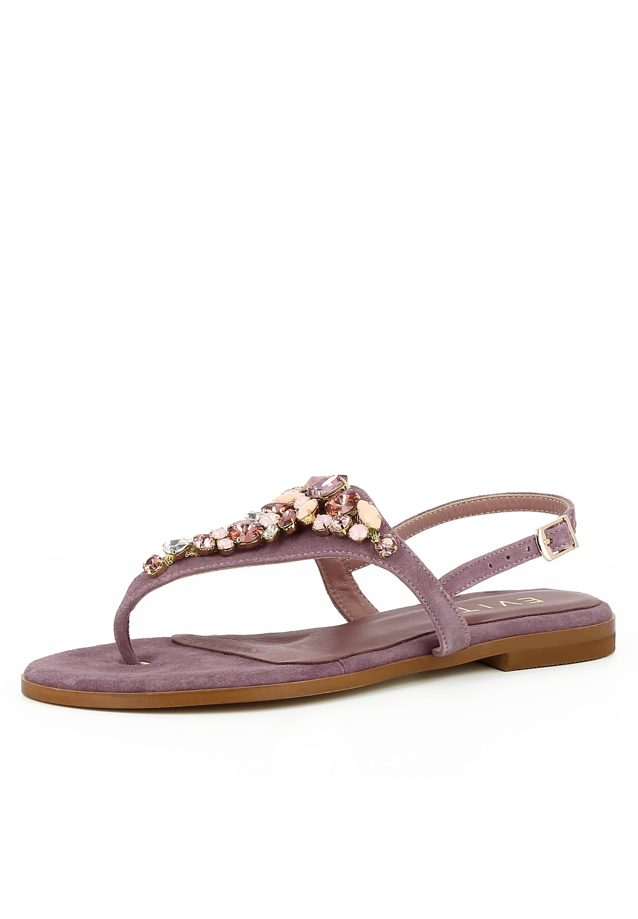 OLIMPIA Damen Sandale  -  Rauleder mauve