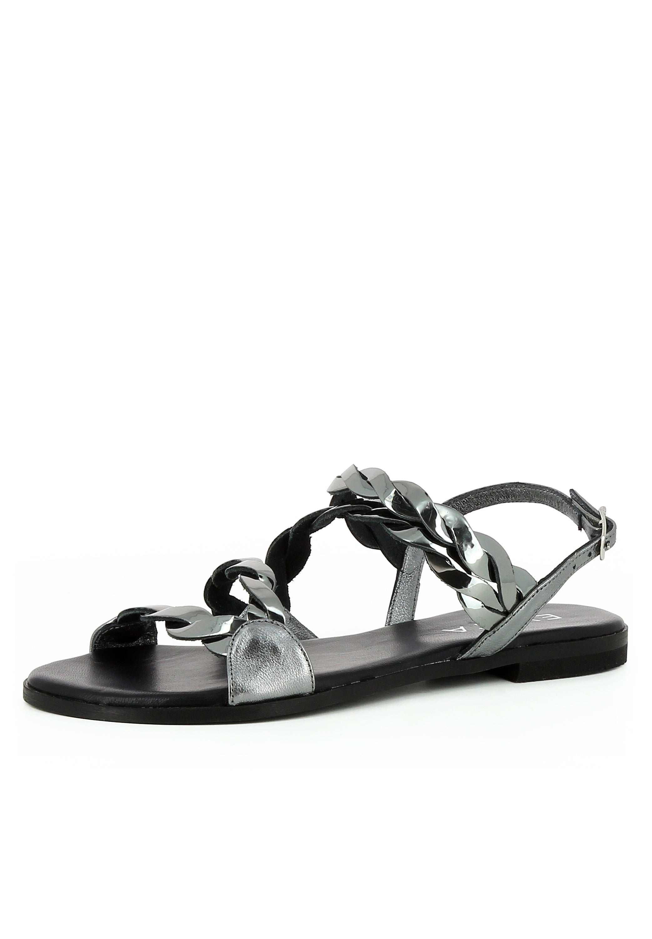 OLIMPIA Damen Sandale  -  Brushleder chrom