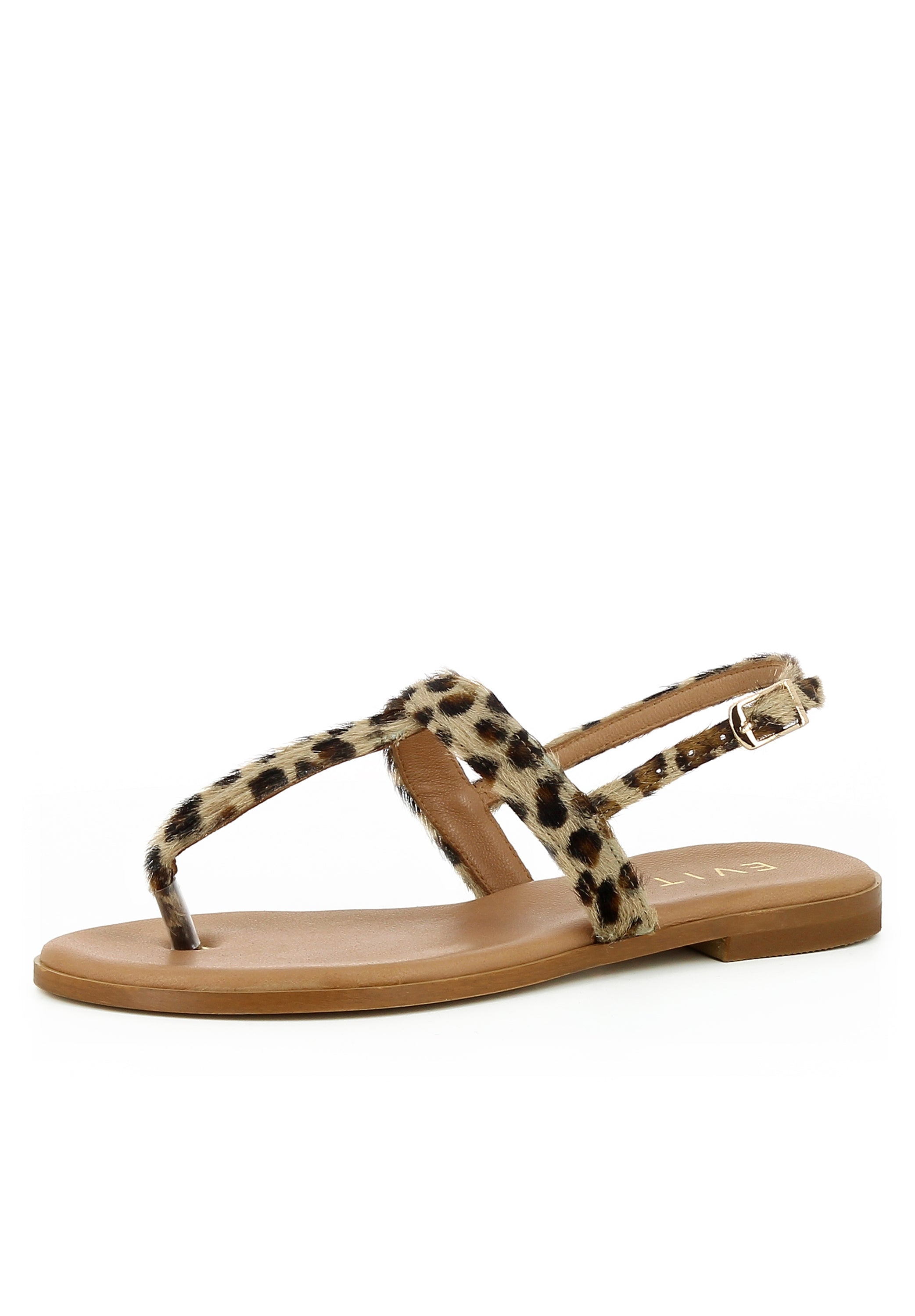 OLIMPIA Damen Sandale  -  Kalbshaar leopard