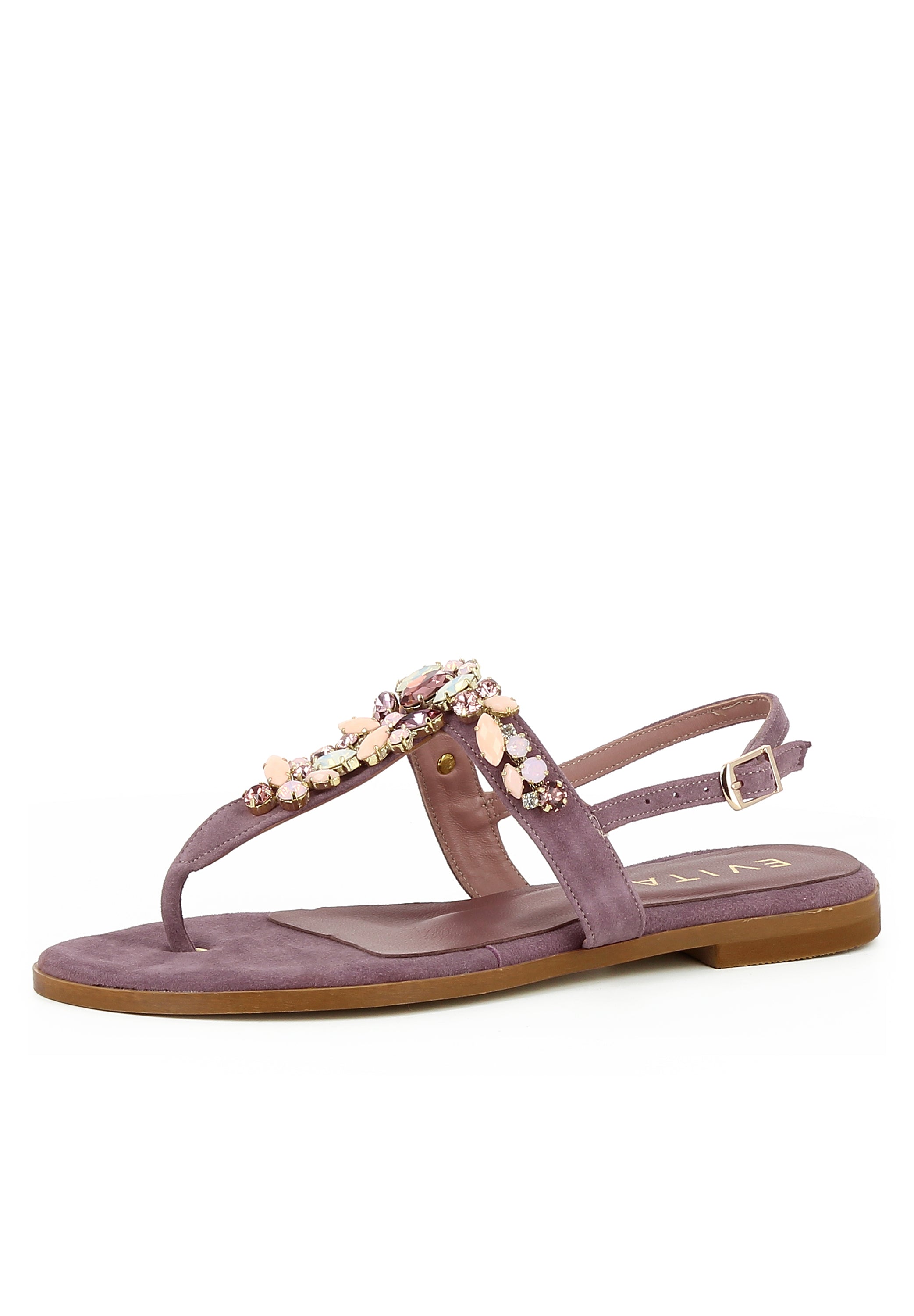 OLIMPIA Damen Sandale  -  Rauleder mauve