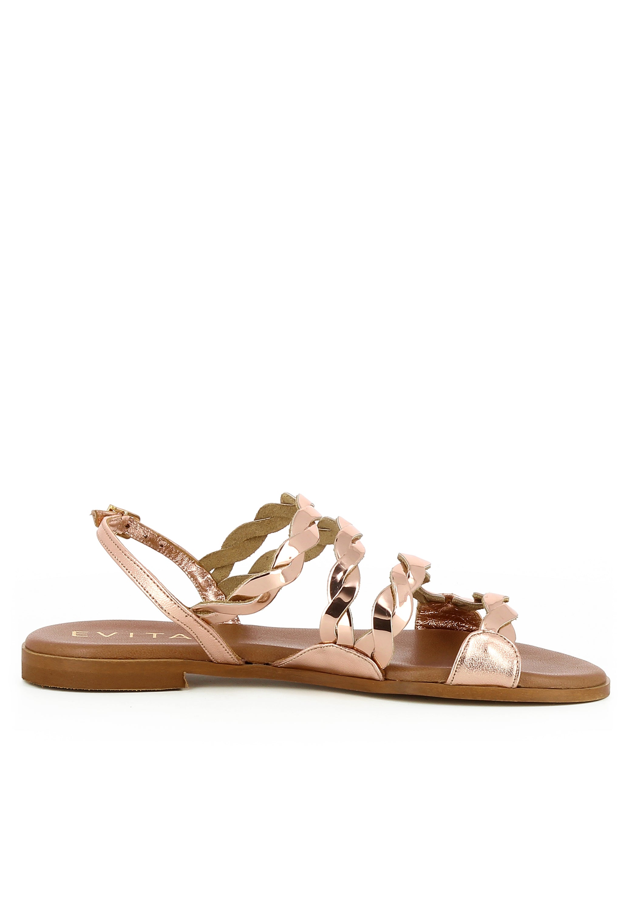 OLIMPIA Damen Sandale  -  Brushleder rosegold