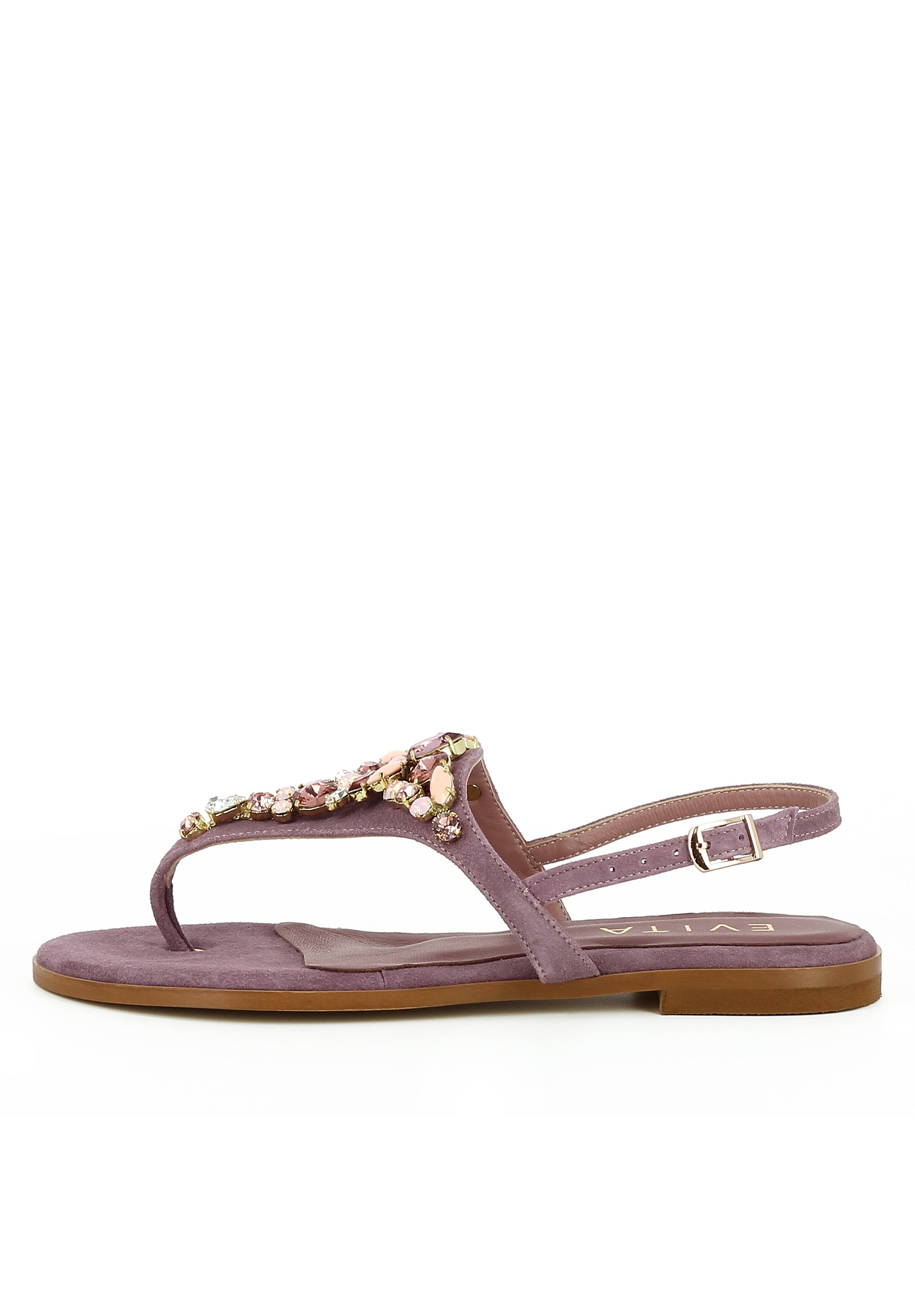 OLIMPIA Damen Sandale  -  Rauleder mauve