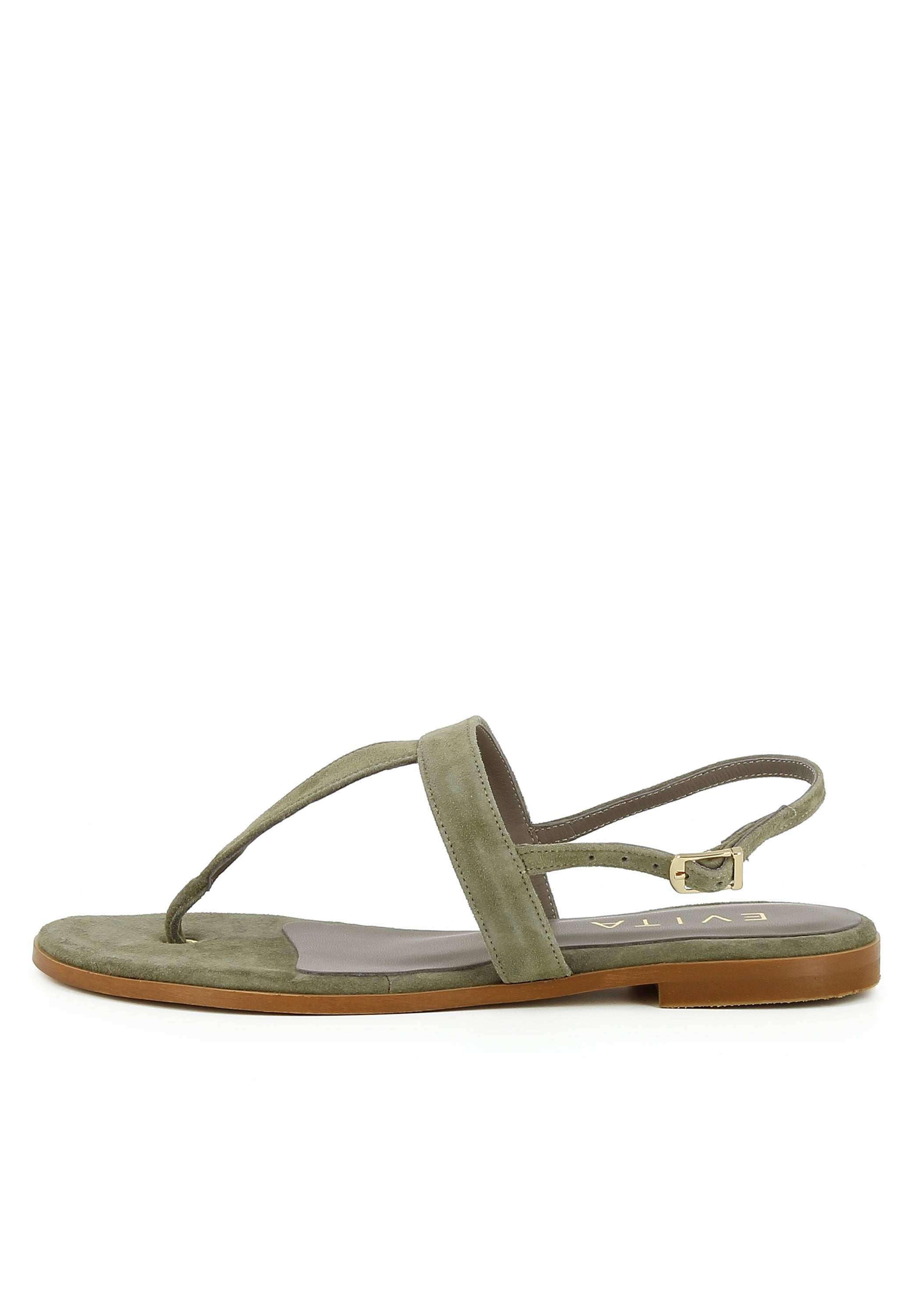 OLIMPIA Damen Sandale  -  Rauleder olive