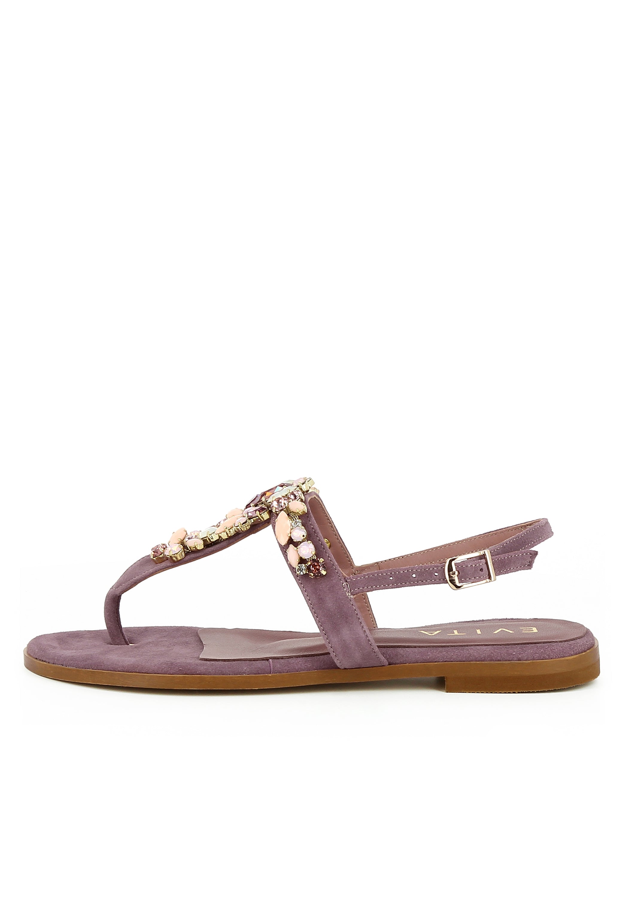OLIMPIA Damen Sandale  -  Rauleder mauve