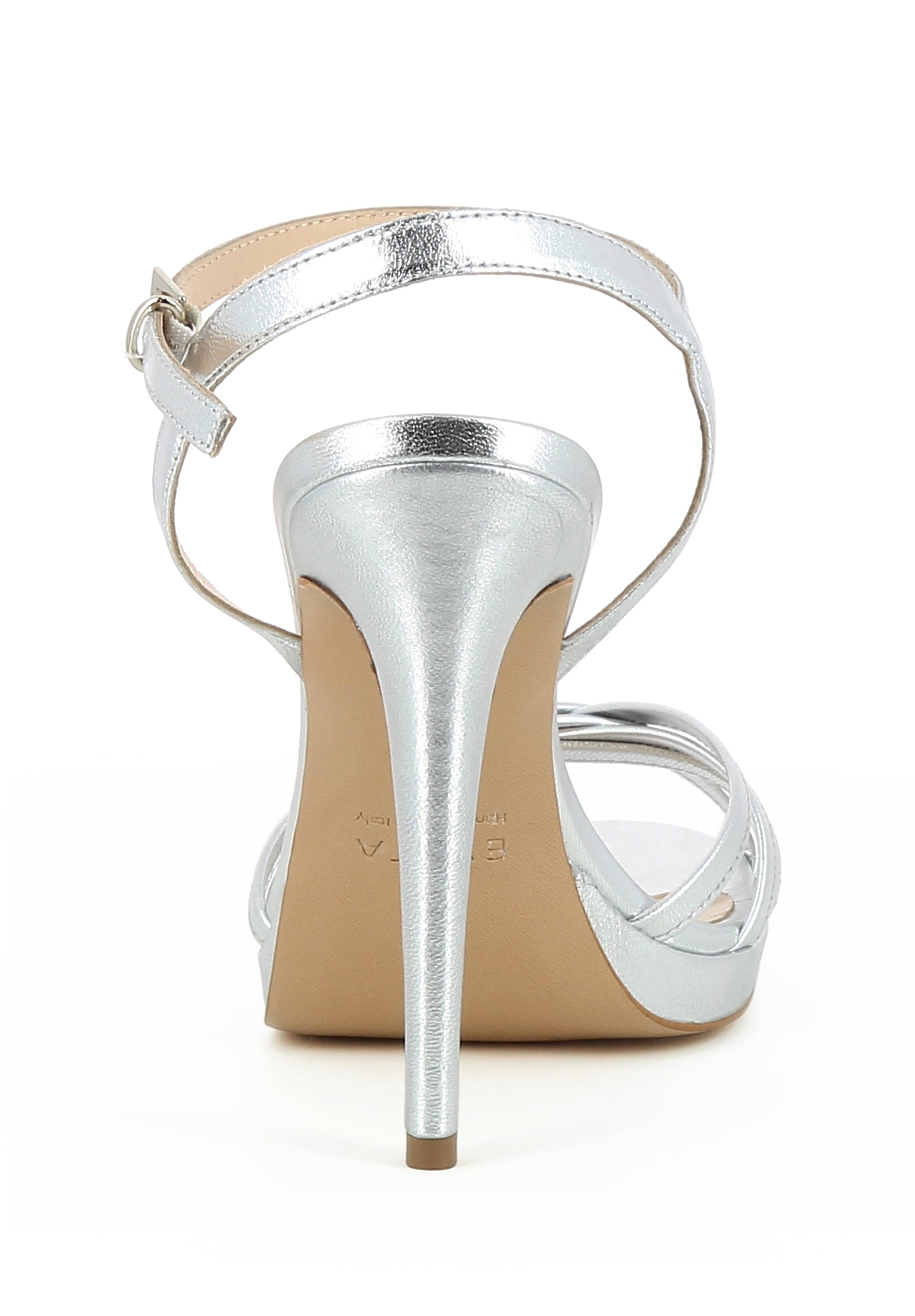 EVA Damen Sandalette  -  Glattleder silber