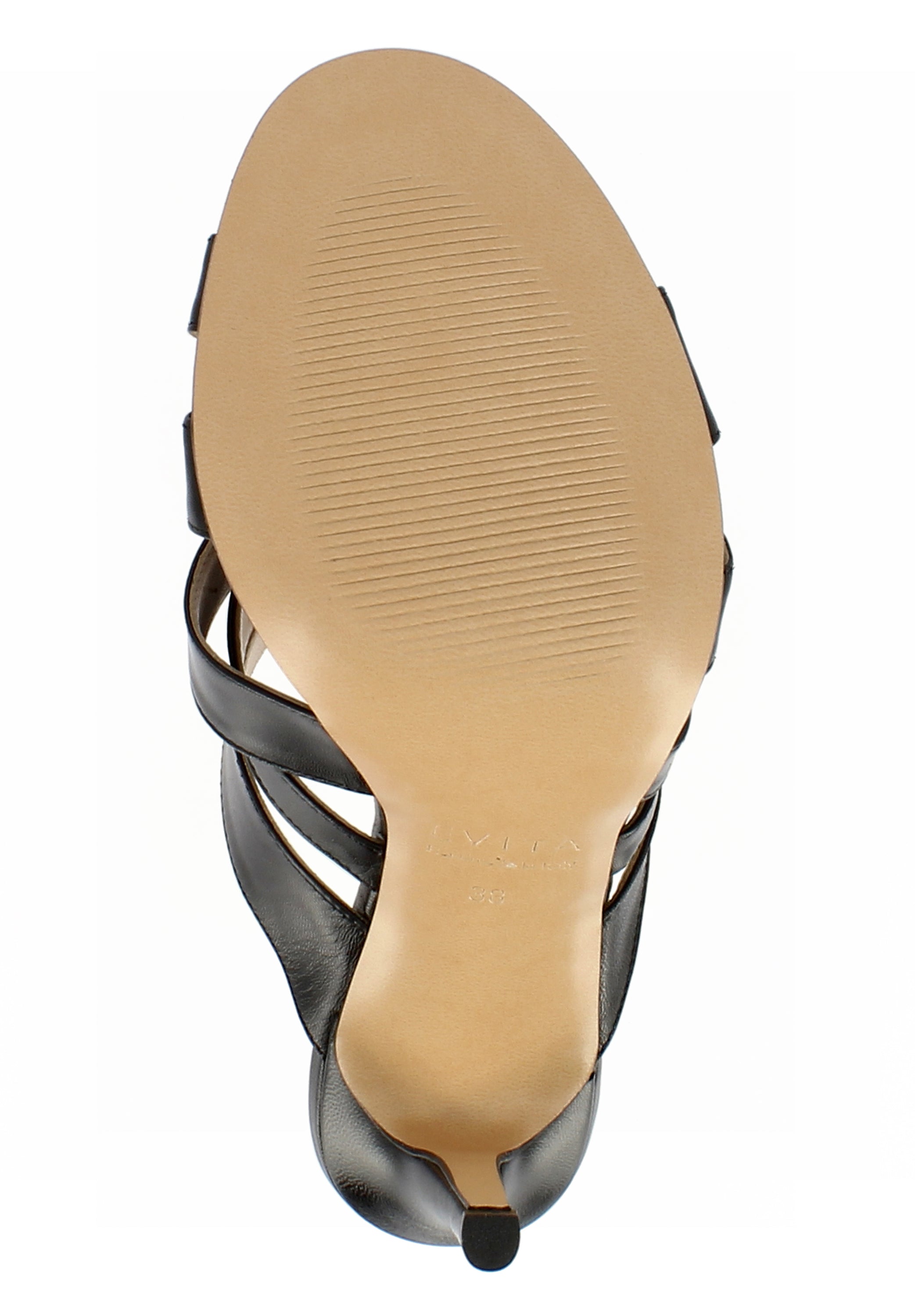 EVA Damen Sandalette  -  Glattleder schwarz