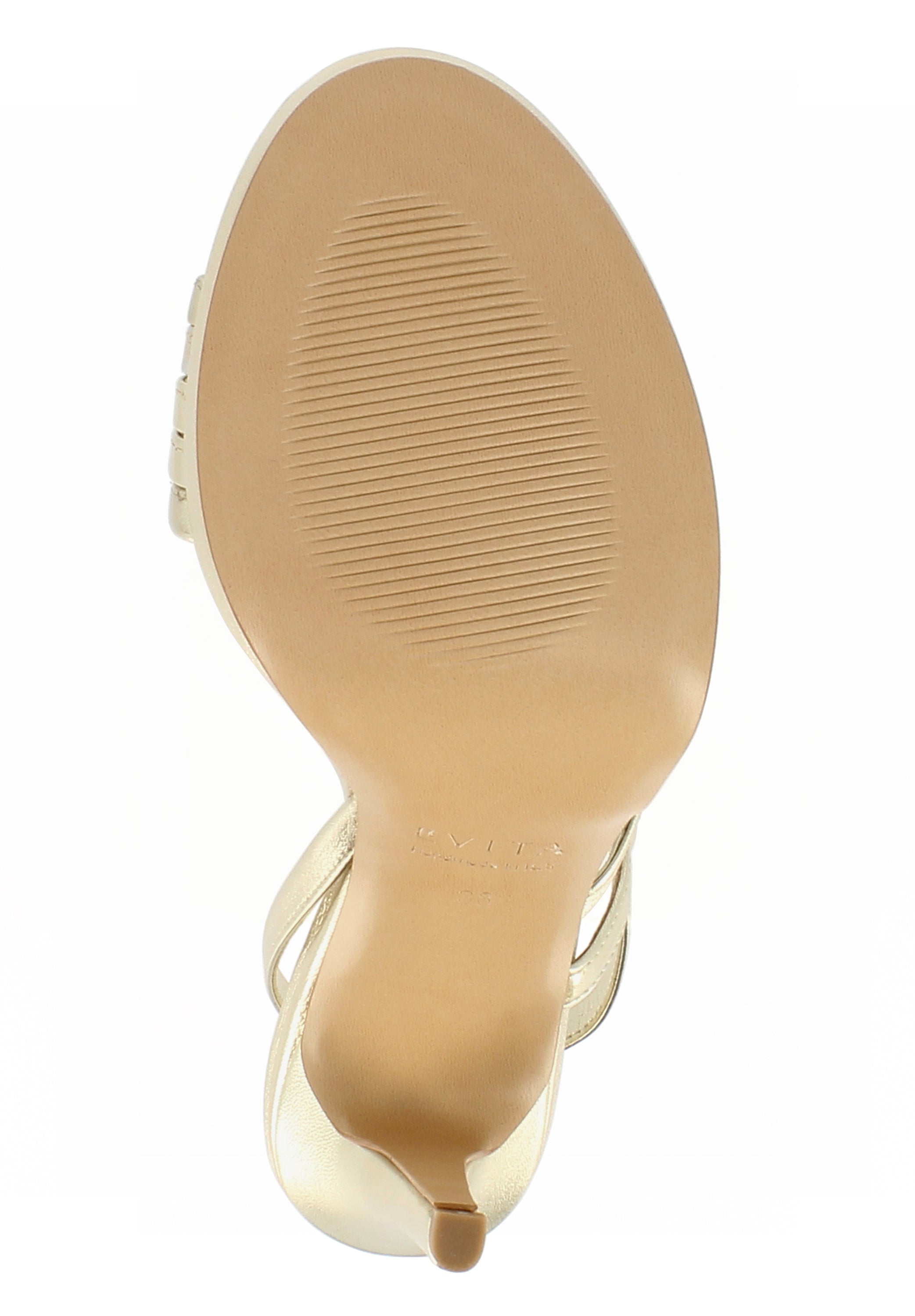 EVA Damen Sandalette  -  Glattleder gold