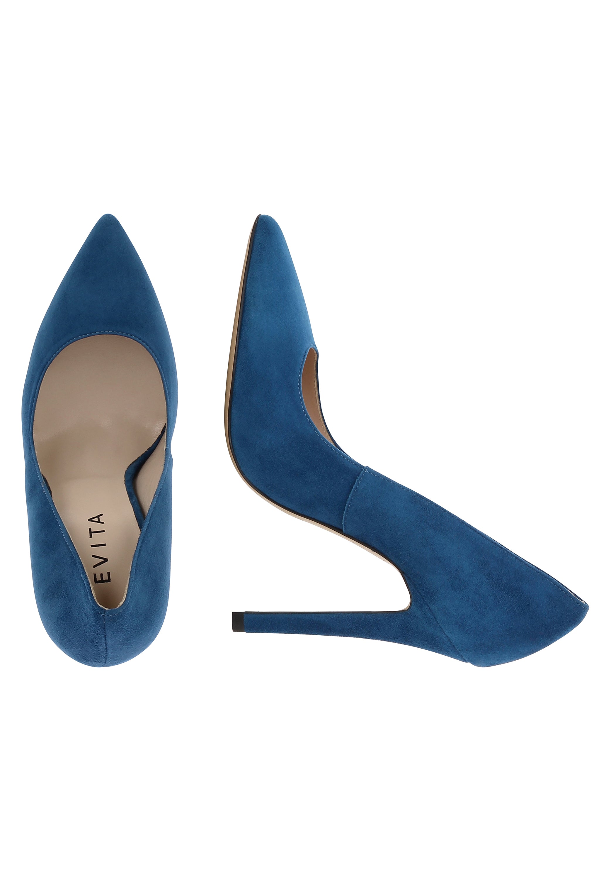 LISA Damen Pumps  -  Glattleder blau