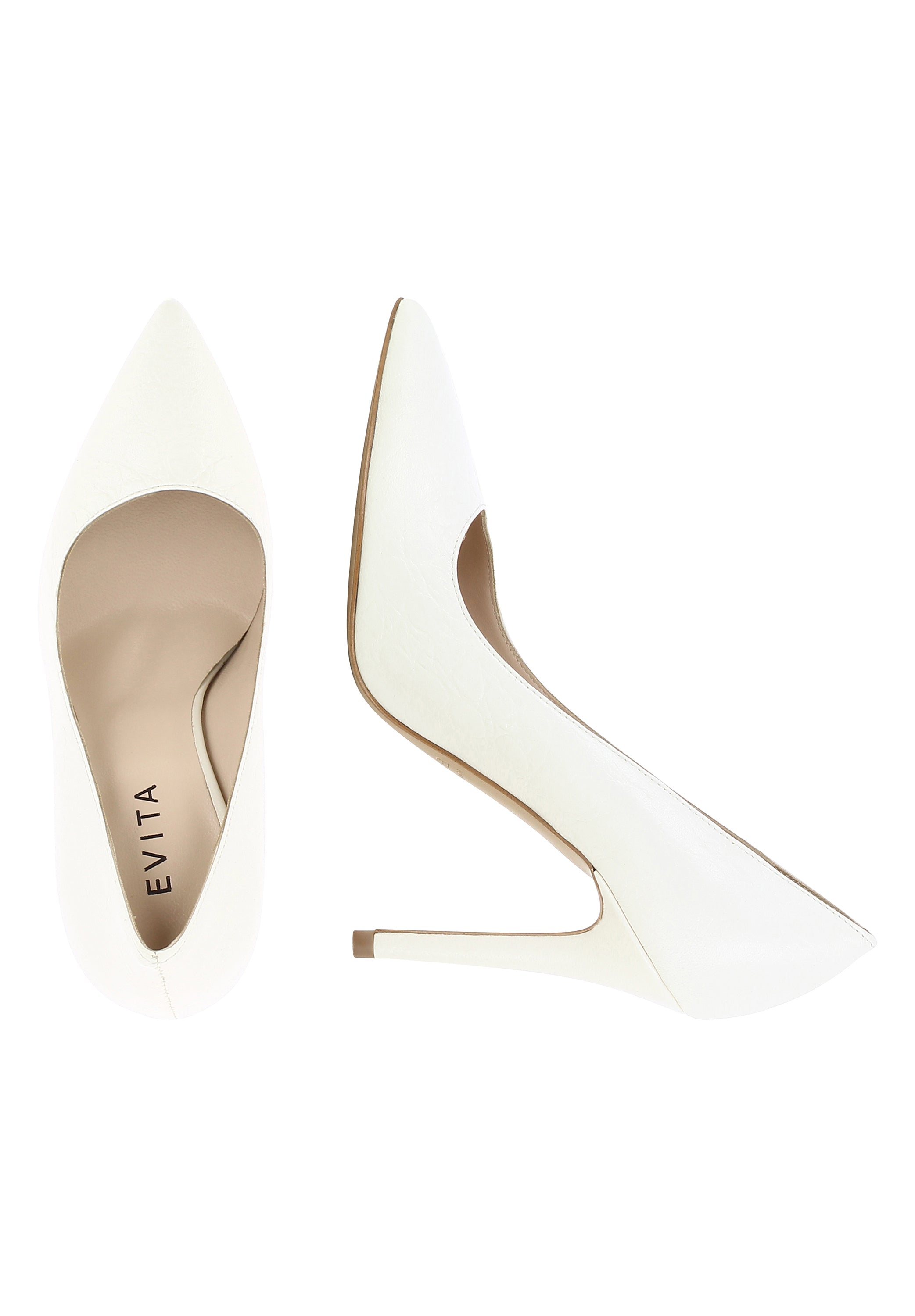 ALINA Damen Pumps  -  Glattleder weiß