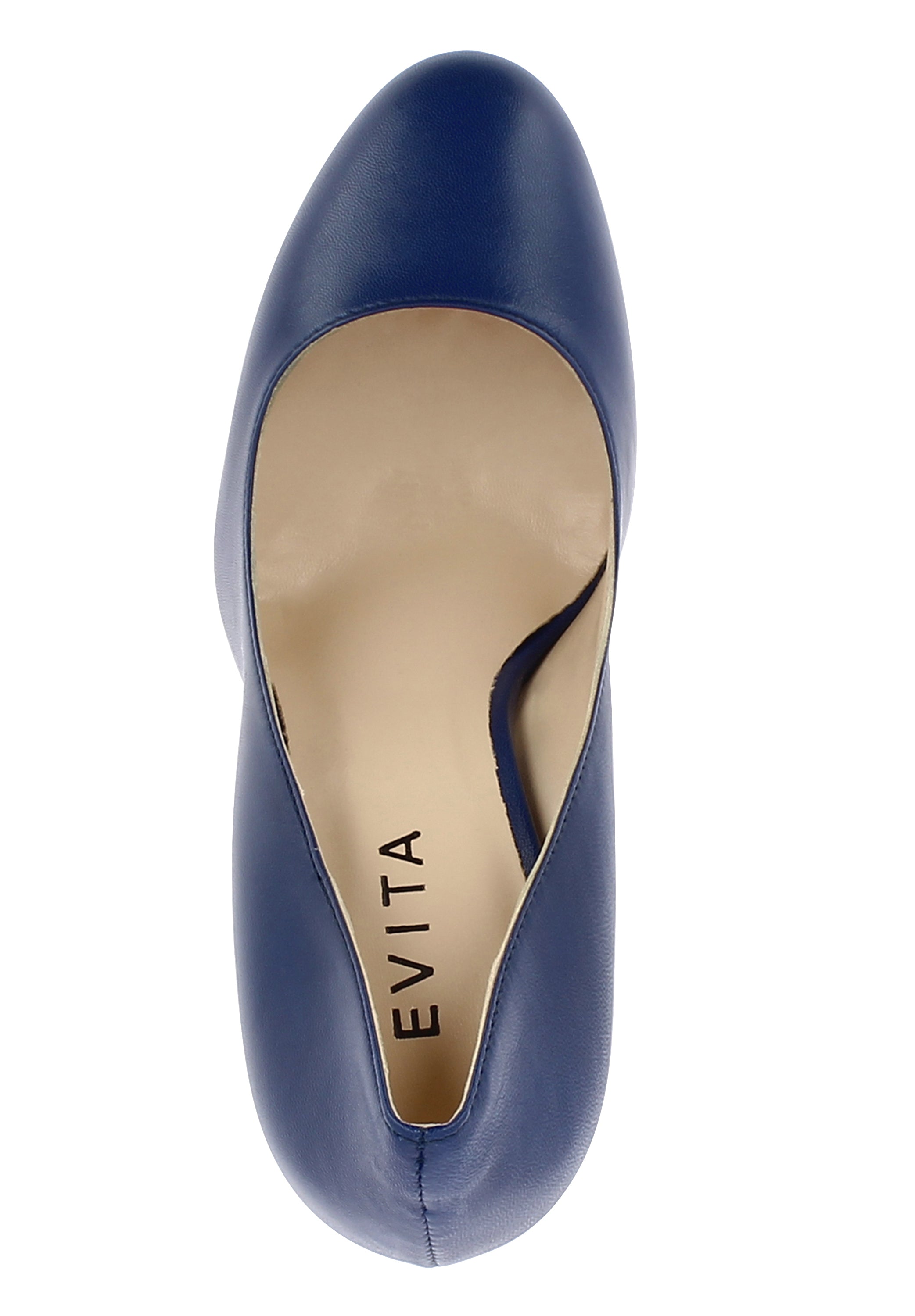 CRISTINA Damen Pumps  -  Glattleder blau