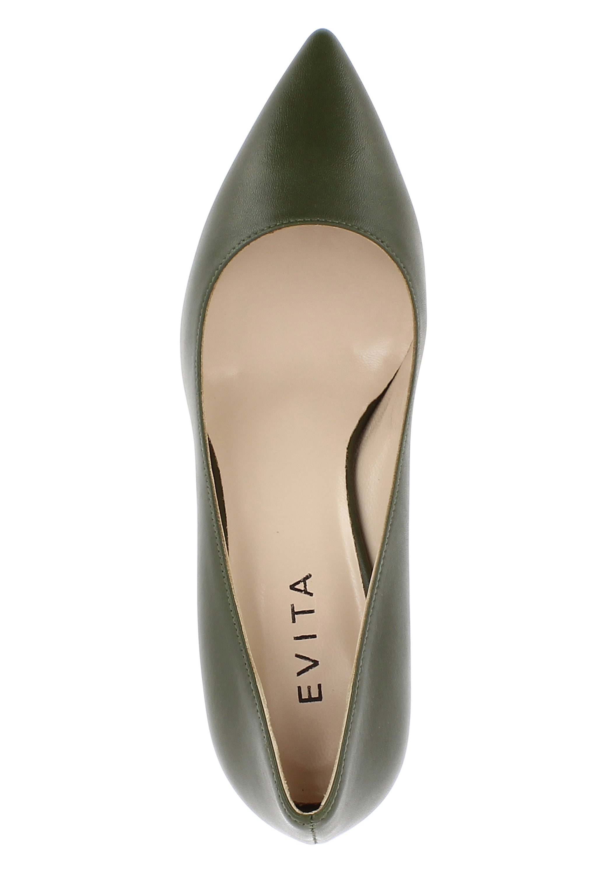 GIULIA Damen Pumps  -  Glattleder grün