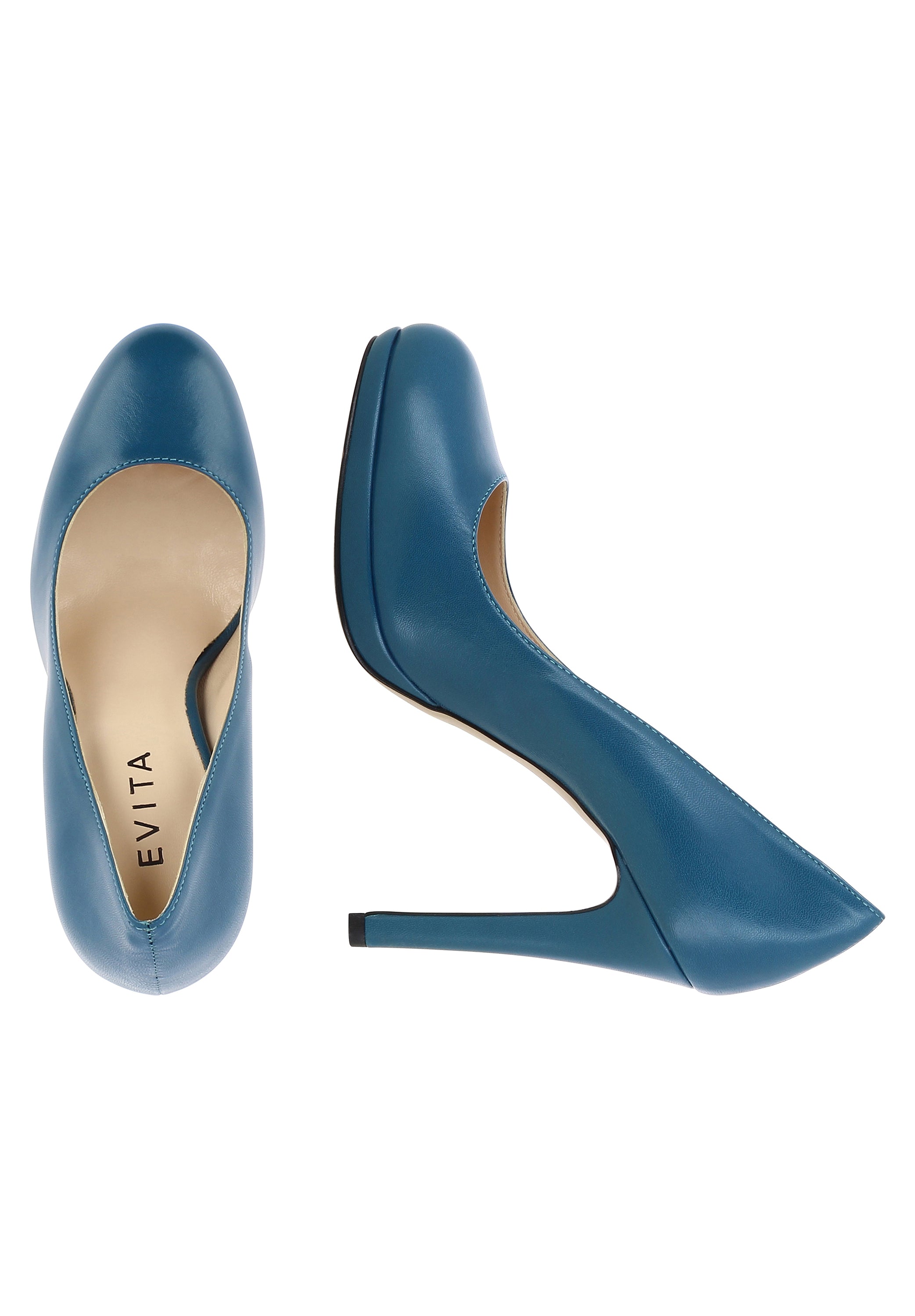 CRISTINA Damen Pumps  -  Glattleder türkis