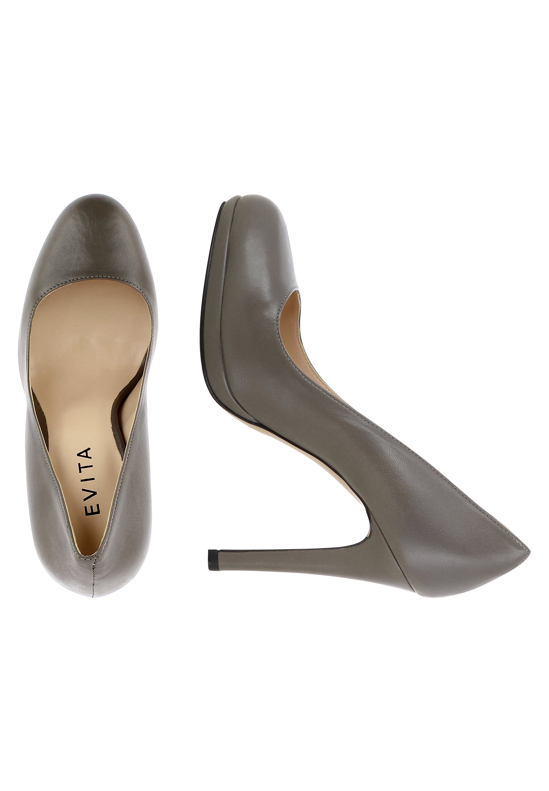 CRISTINA Damen Pumps  -  Glattleder fango