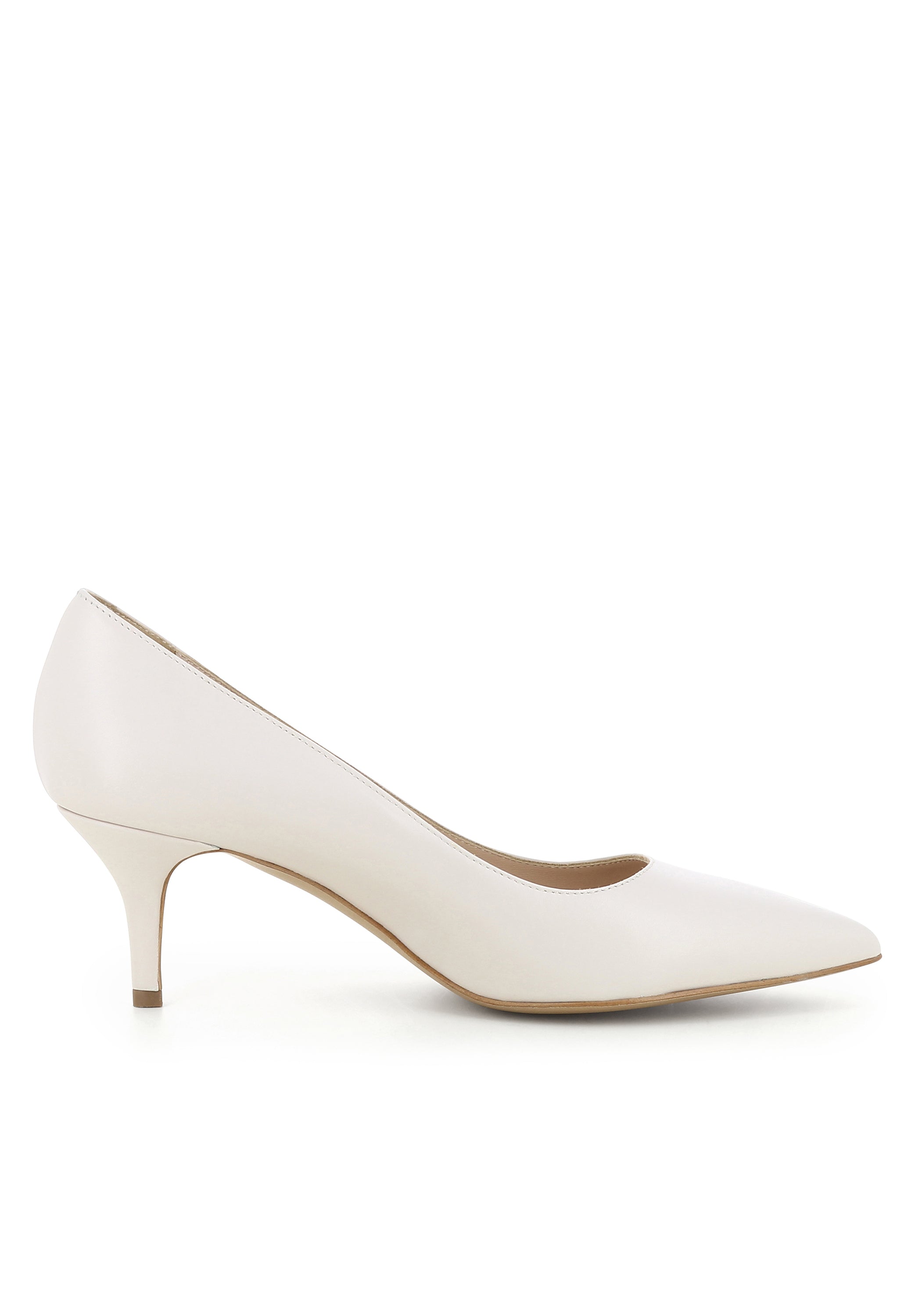 GIULIA Damen Pumps  -  Glattleder cremeweiß