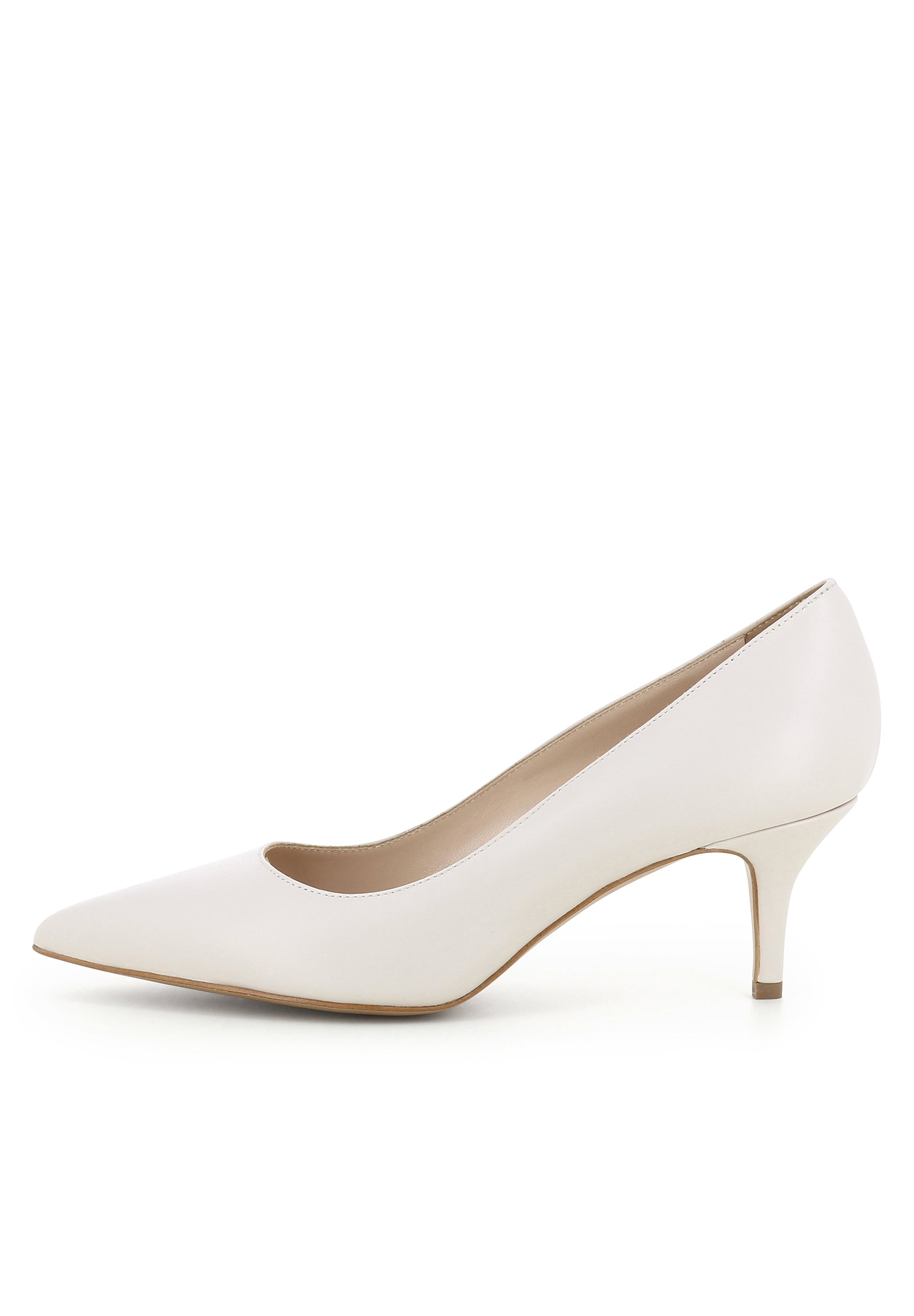 GIULIA Damen Pumps  -  Glattleder cremeweiß