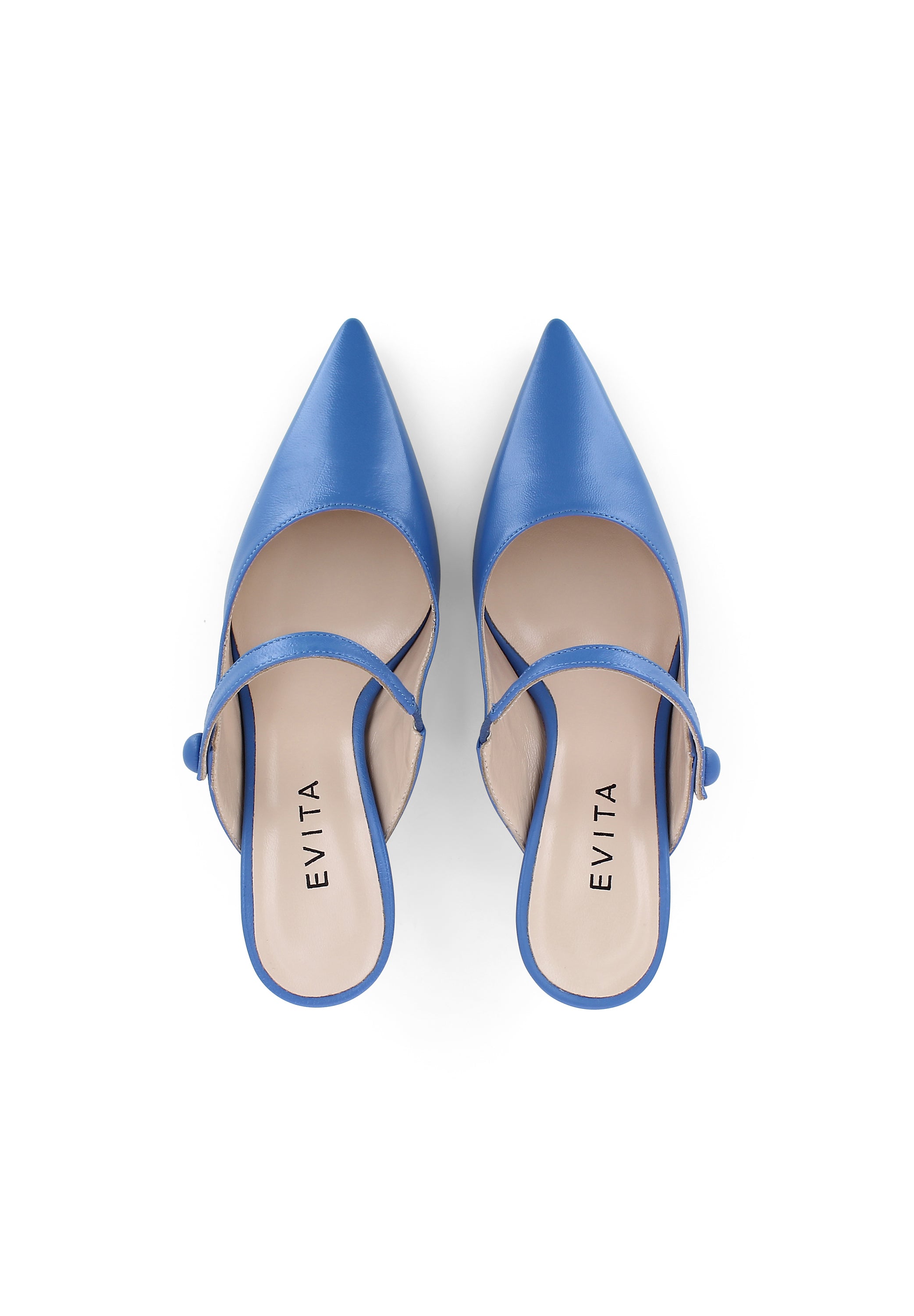 PENELOPE Damen Sling Pumps  -  Glattleder blau