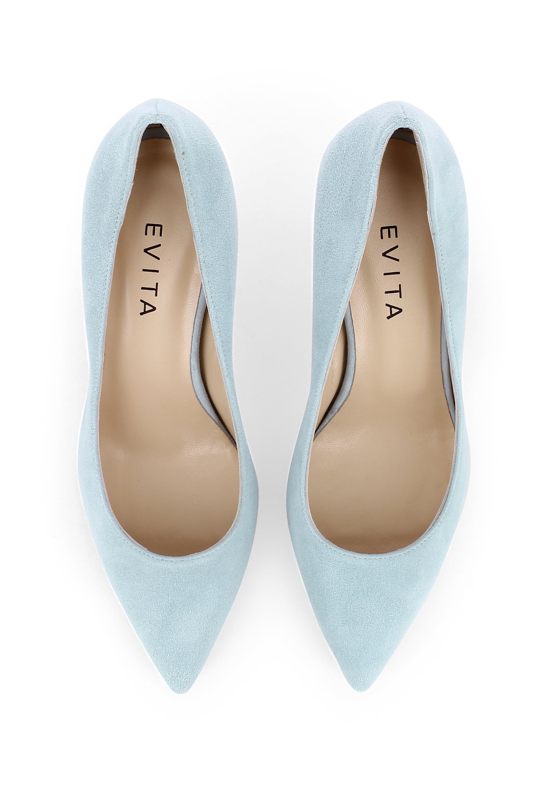 GIULIA Damen Pumps - Wildleder Hellblau