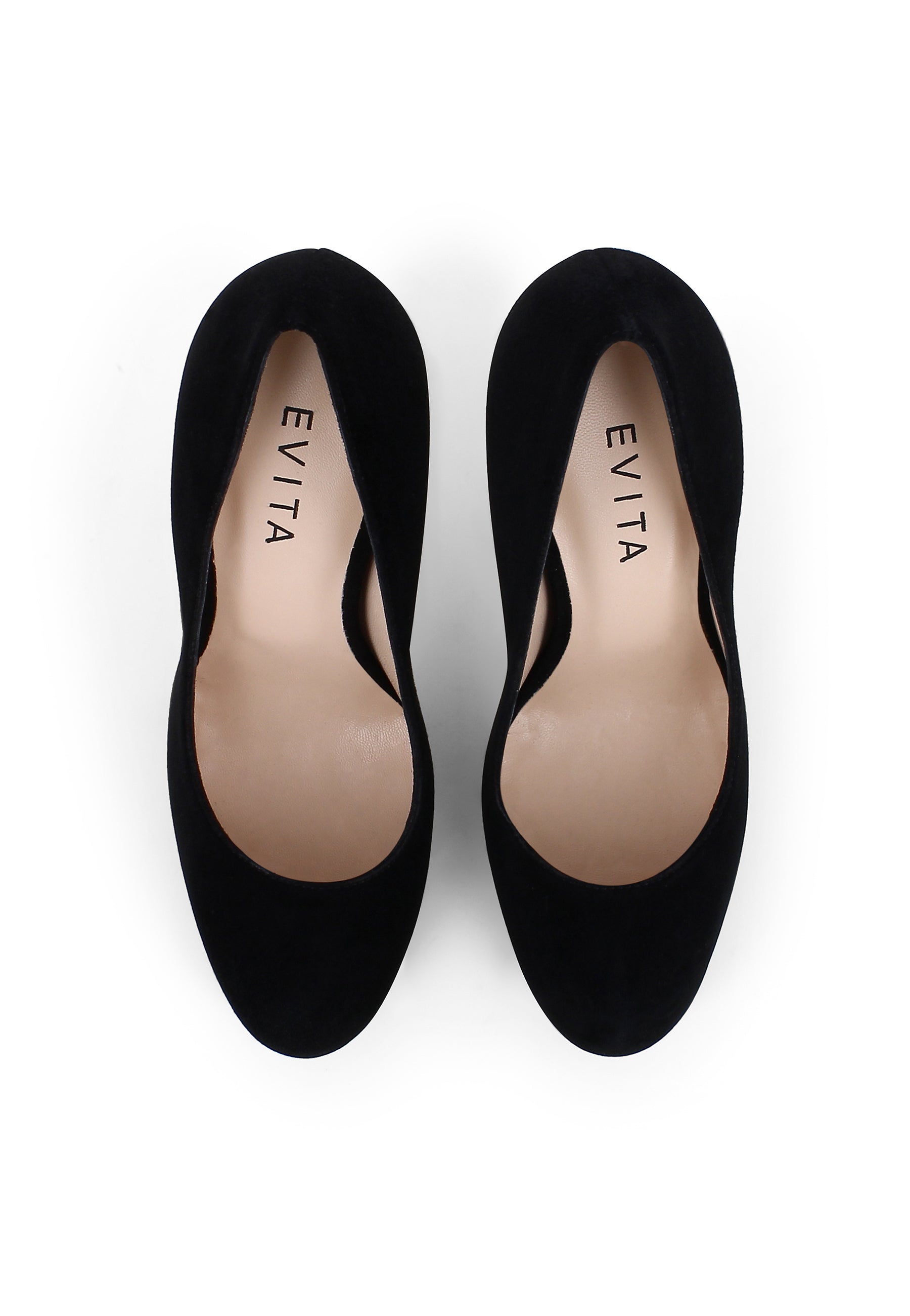 CRISTINA Damen Pumps  -  Rauleder Schwarz