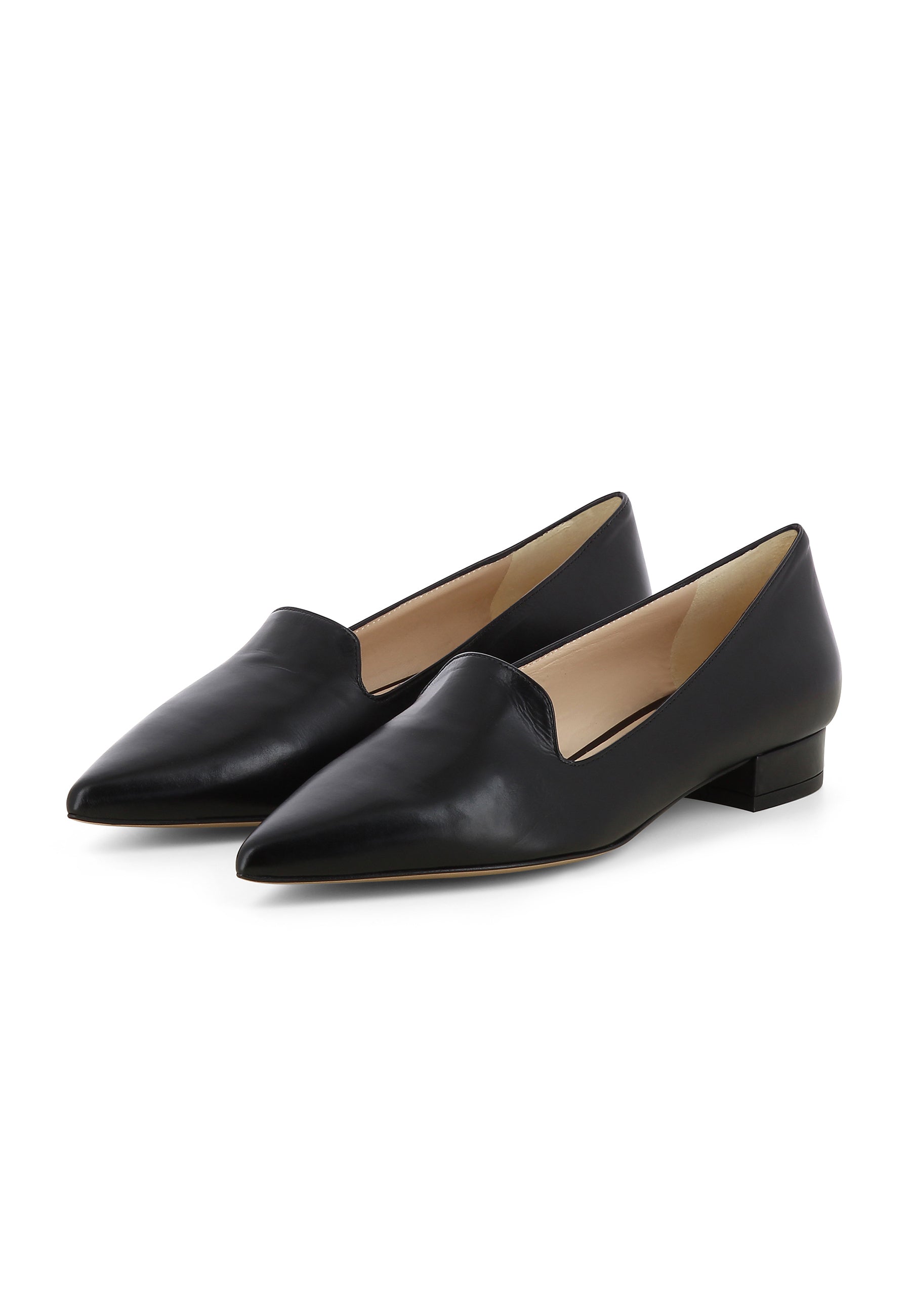 FRANCA Damen Slipper  -  Glattleder Schwarz