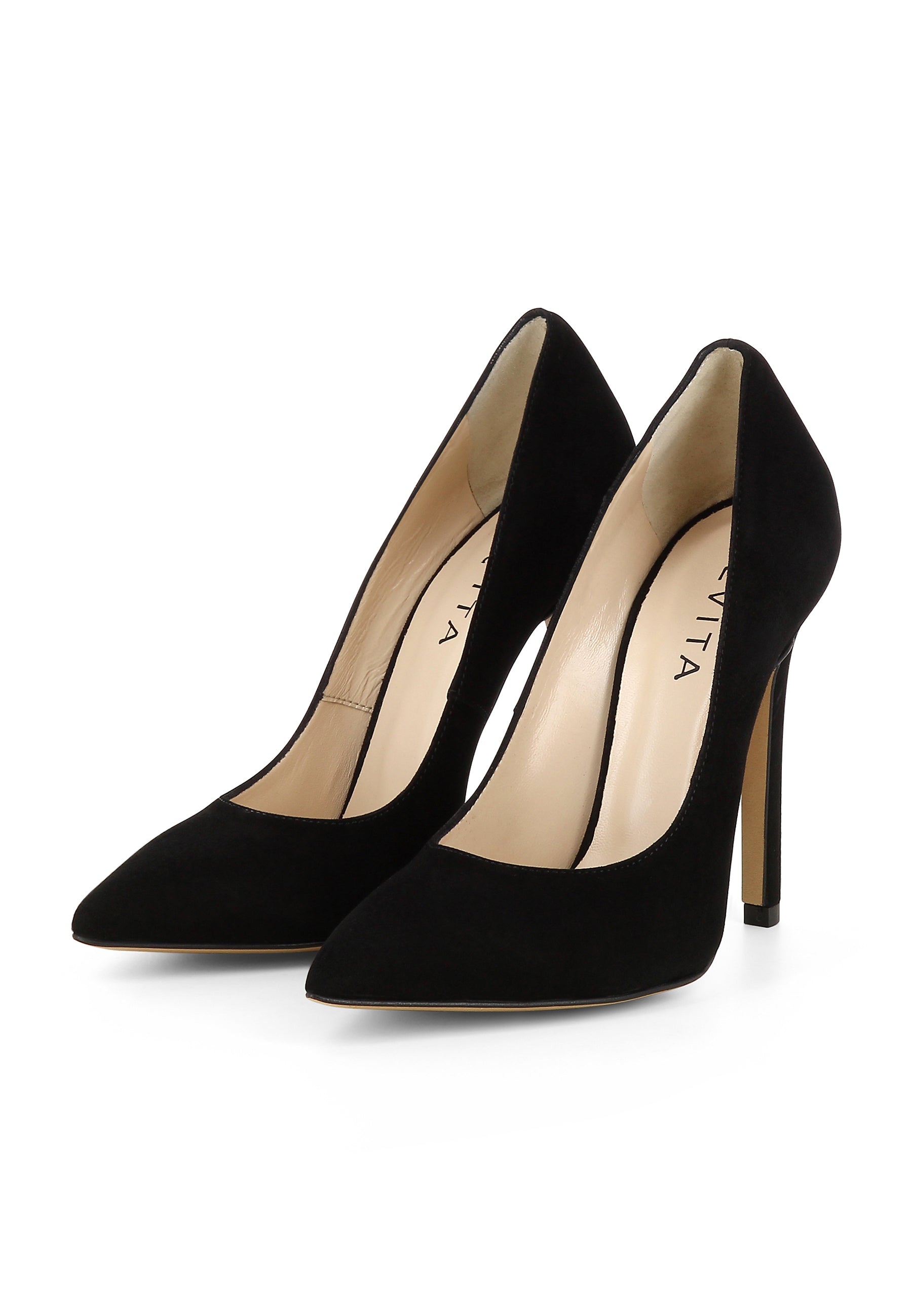 LISA Damen Pumps  -  Rauleder Schwarz