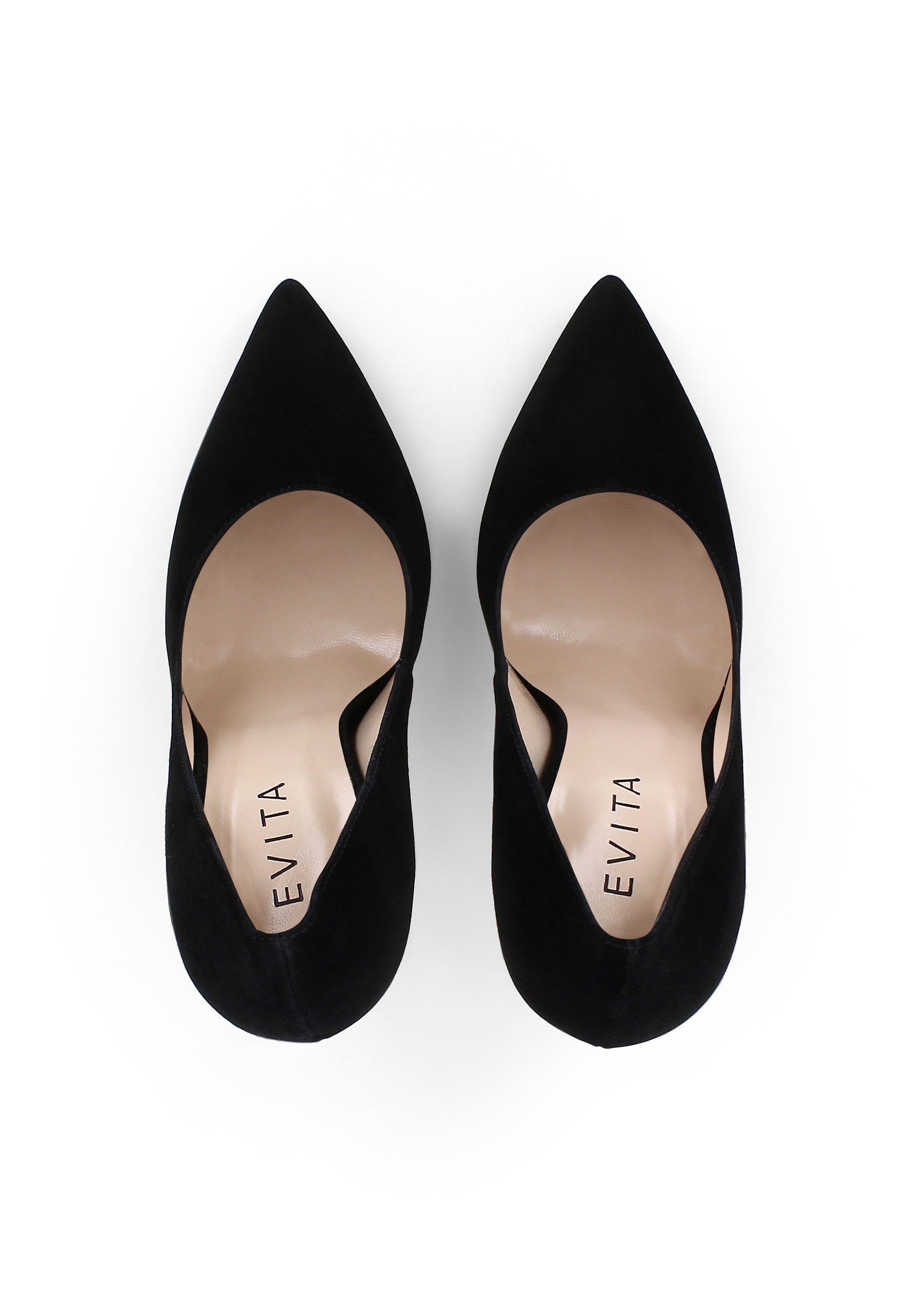 LISA Damen Pumps  -  Rauleder Schwarz