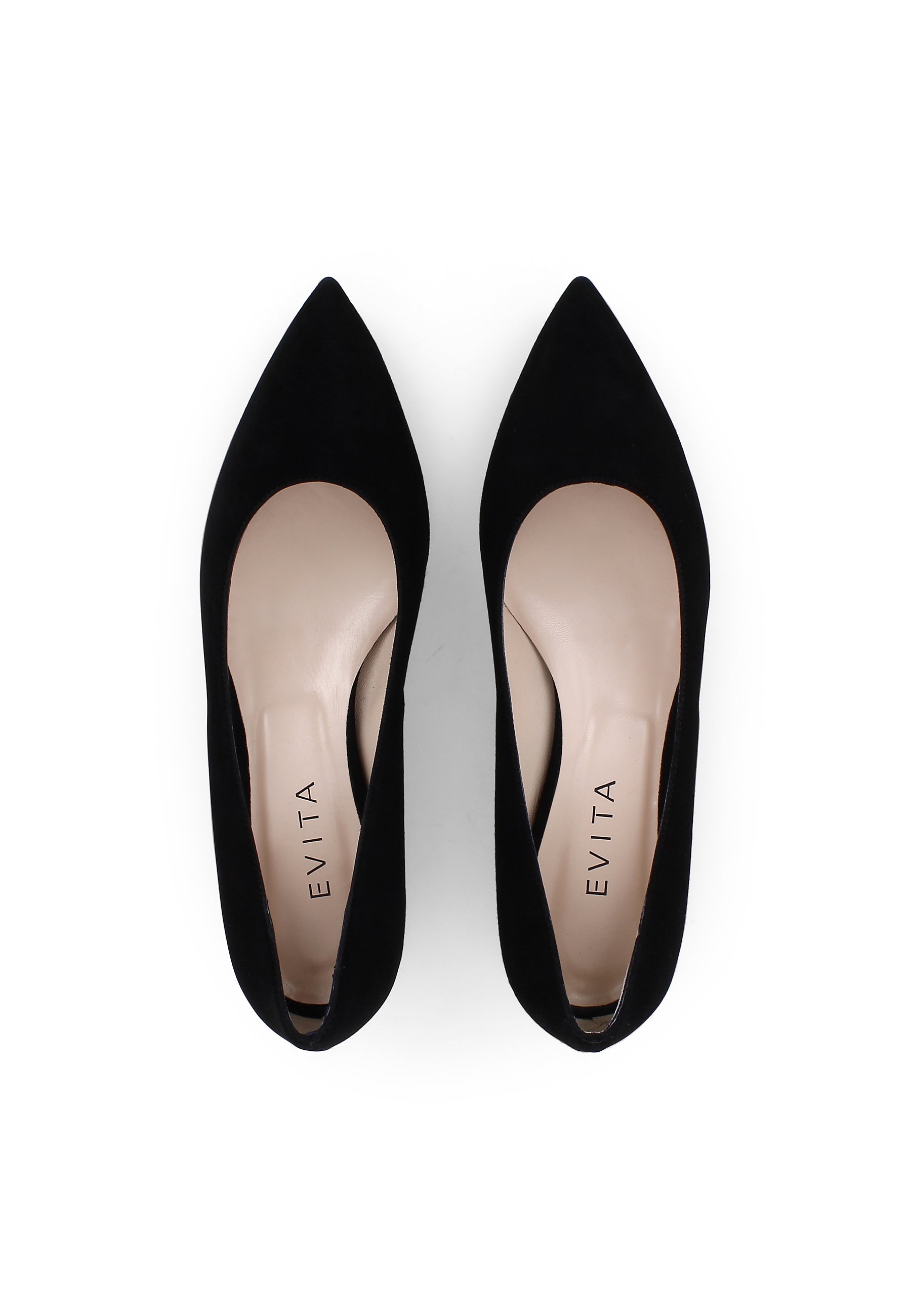FRANCA Damen Flats  -  Rauleder Schwarz