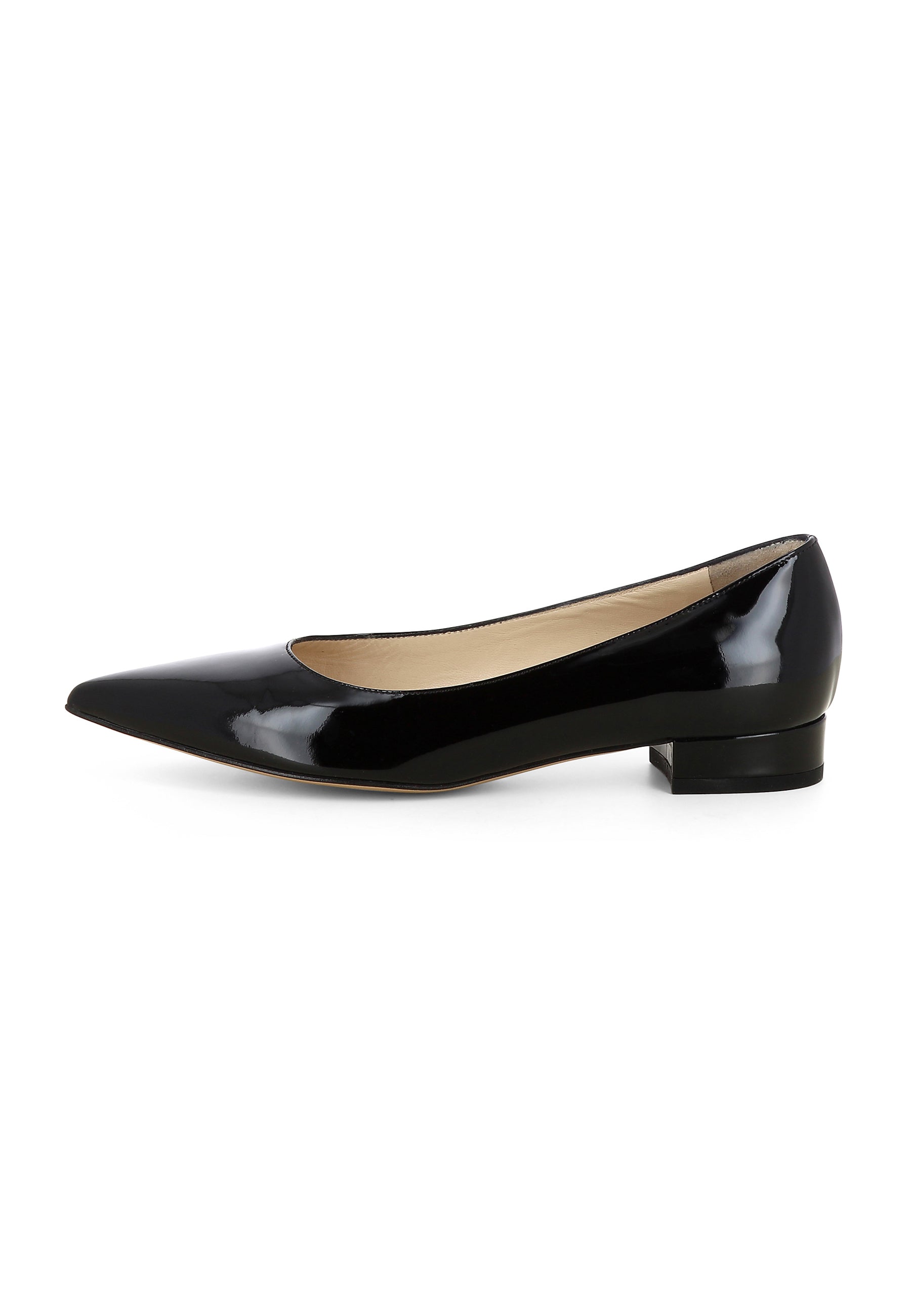 FRANCA Damen Flats  -  Lackleder Schwarz