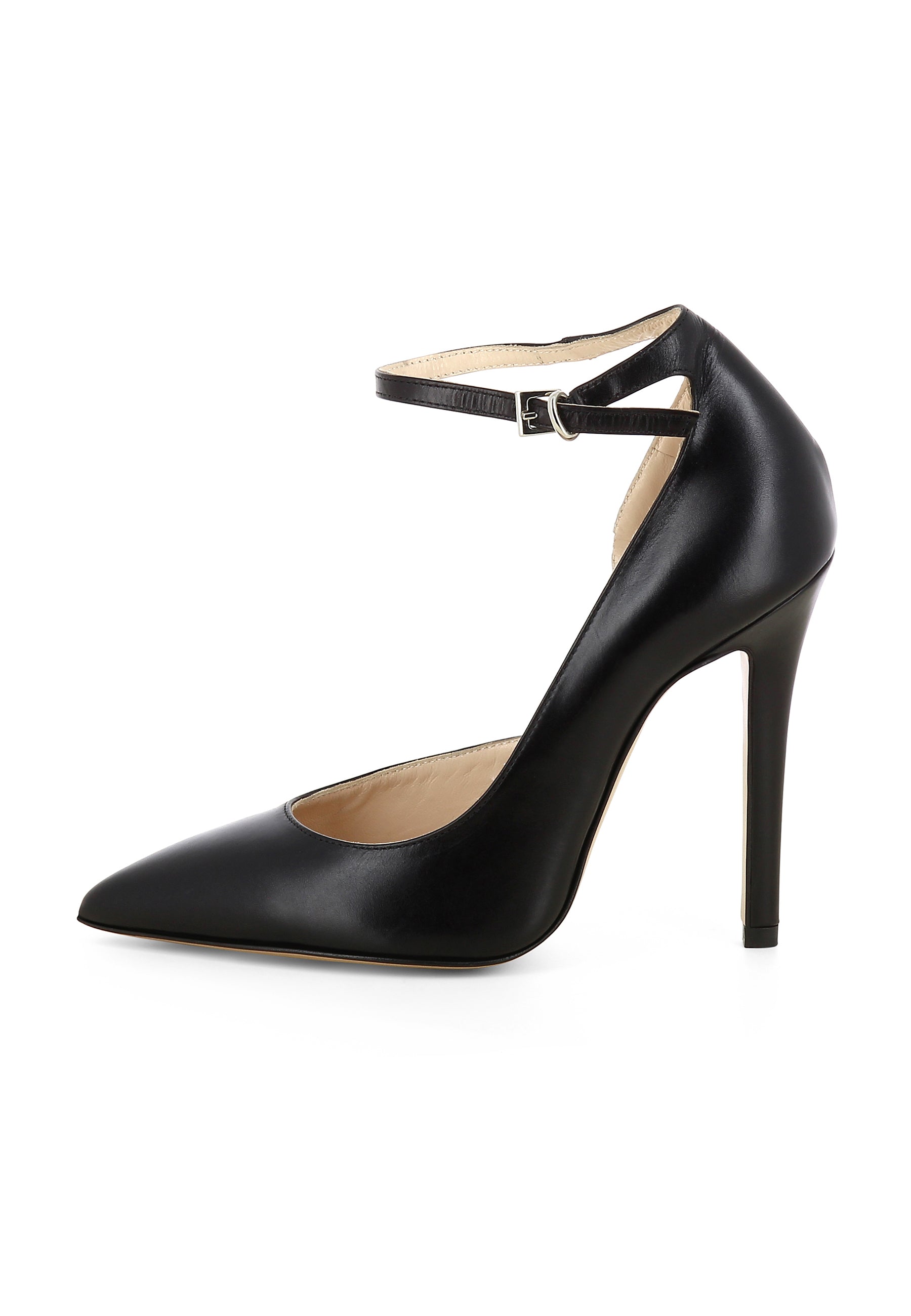 LISA Damen Pumps Halboffen  -  Glattleder Schwarz
