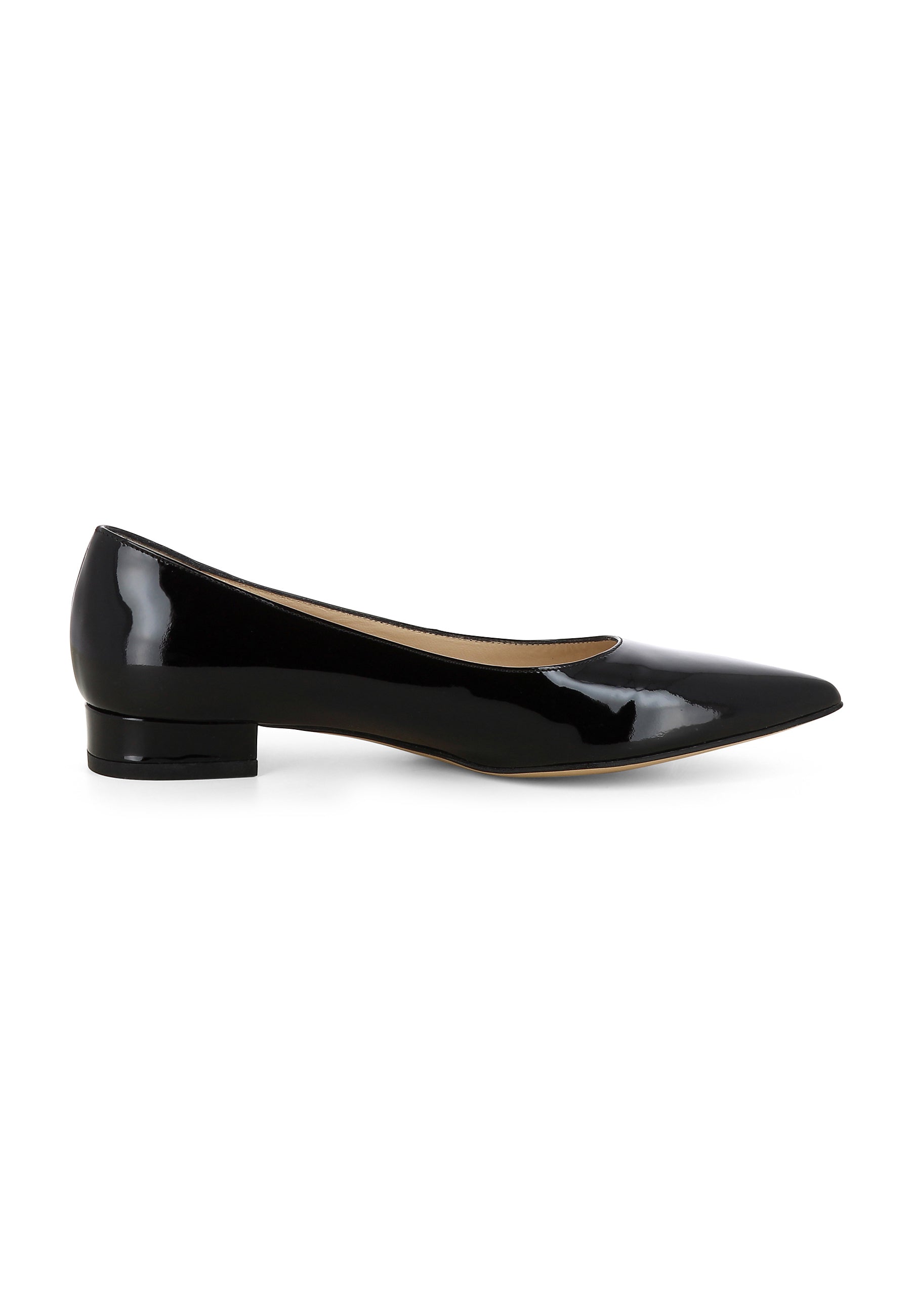 FRANCA Damen Flats  -  Lackleder Schwarz