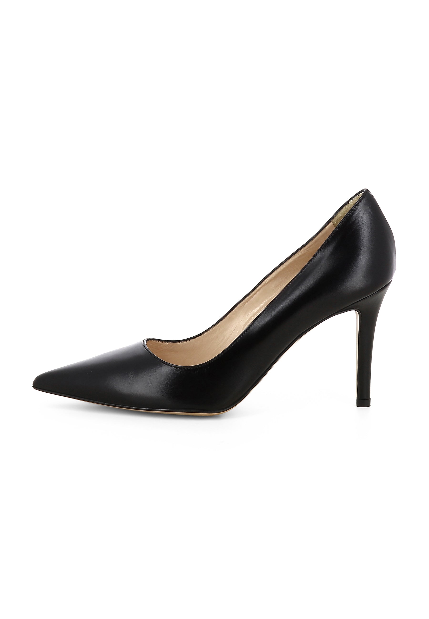 NATALIA Damen Pumps  -  Glattleder Schwarz