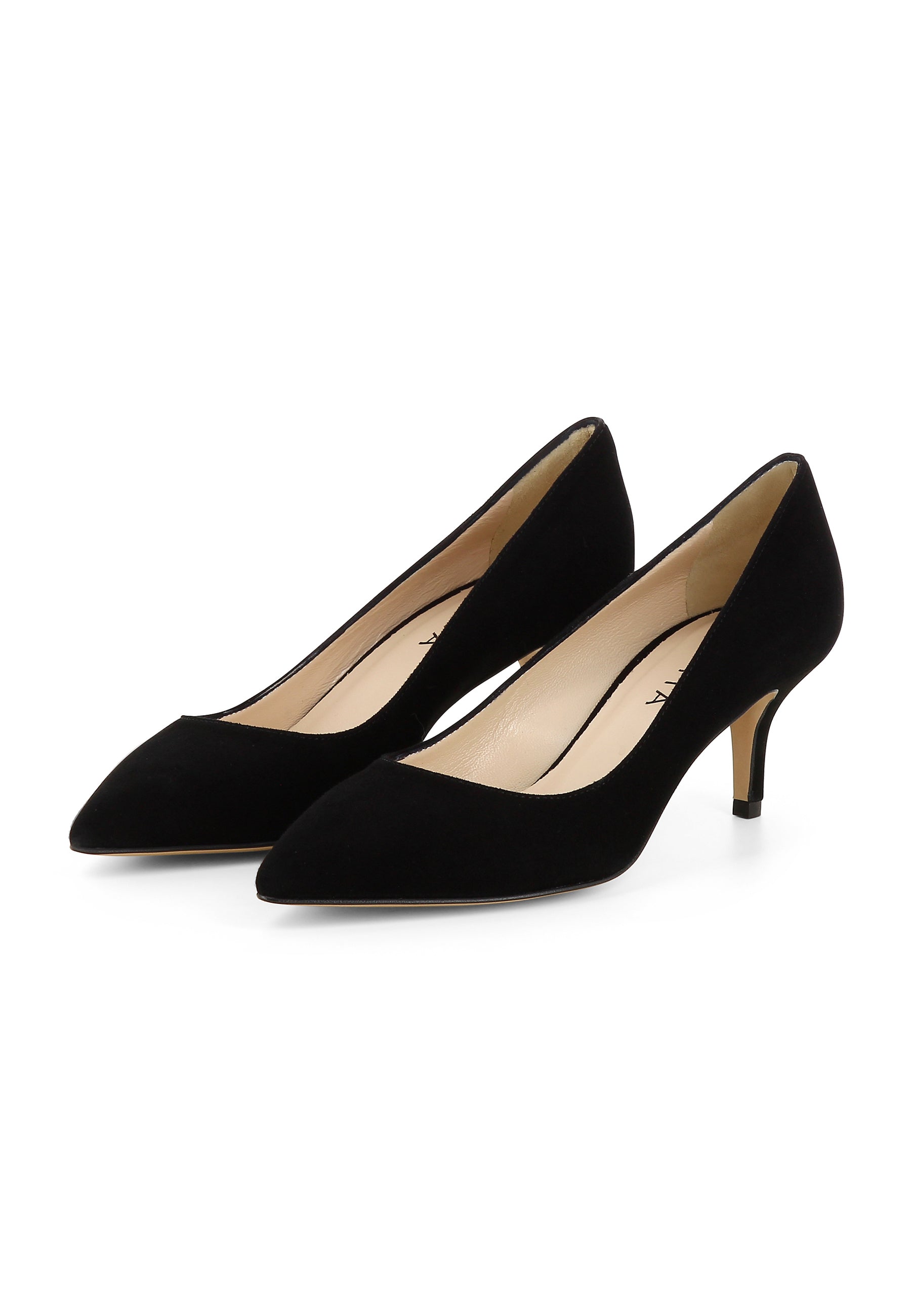 GIULIA Damen Pumps  -  Rauleder Schwarz