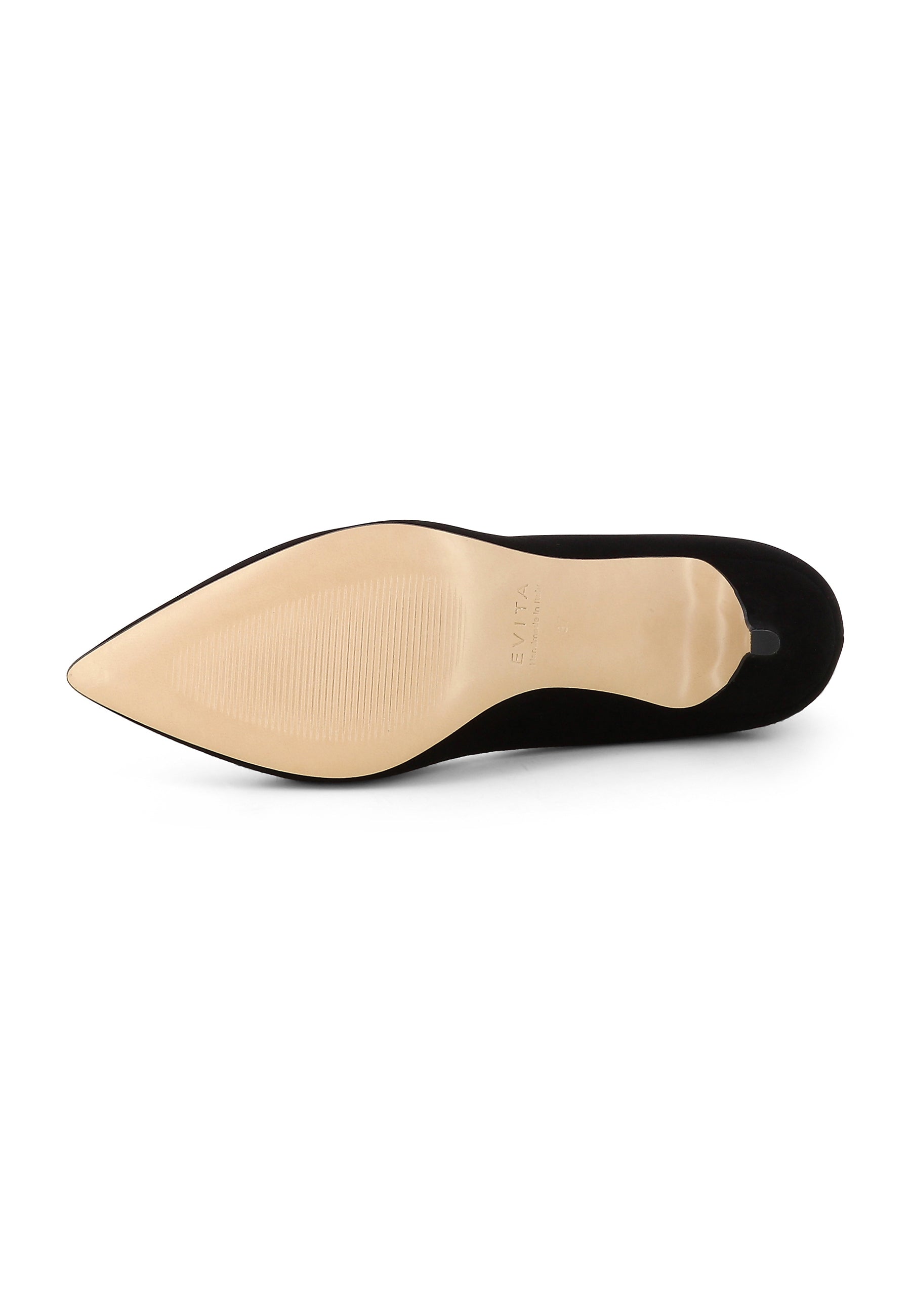GIULIA Damen Pumps  -  Rauleder Schwarz