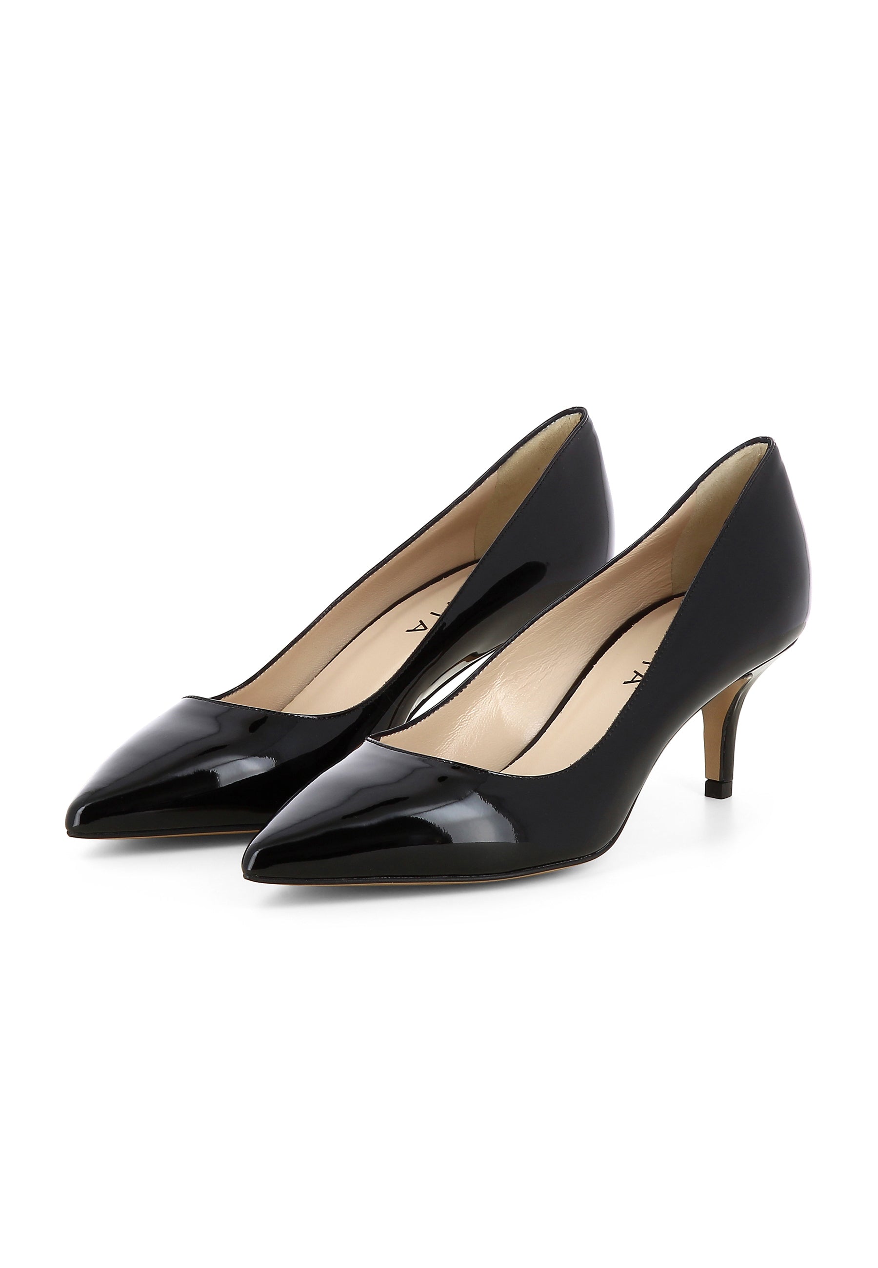 GIULIA Damen Pumps  -  Lackleder Schwarz
