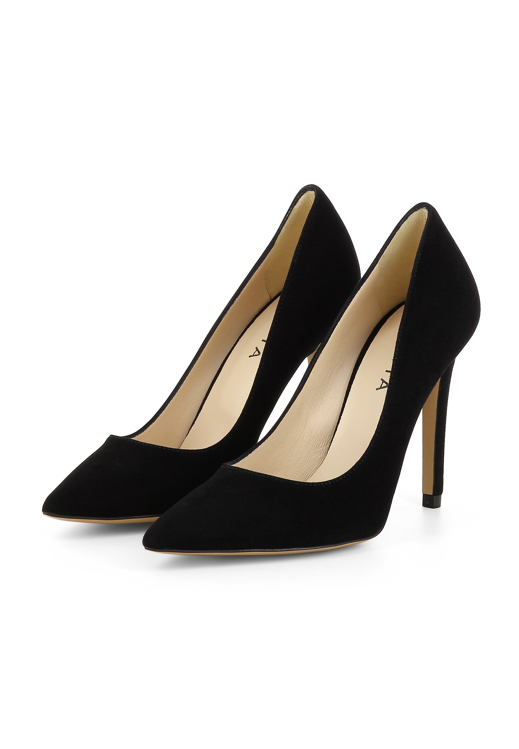 ALINA Damen Pumps  -  Rauleder Schwarz