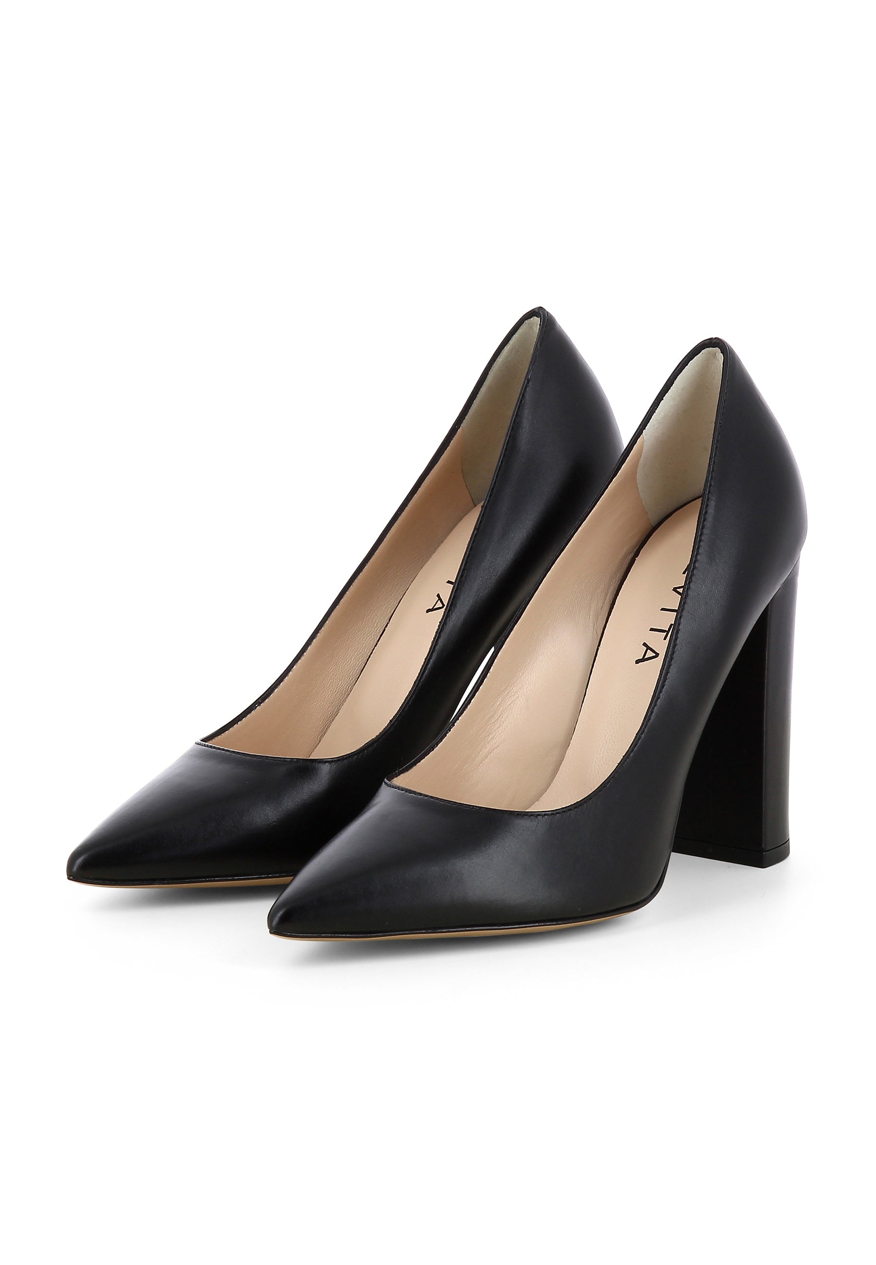 ALINA Damen Pumps  -  Glattleder Schwarz