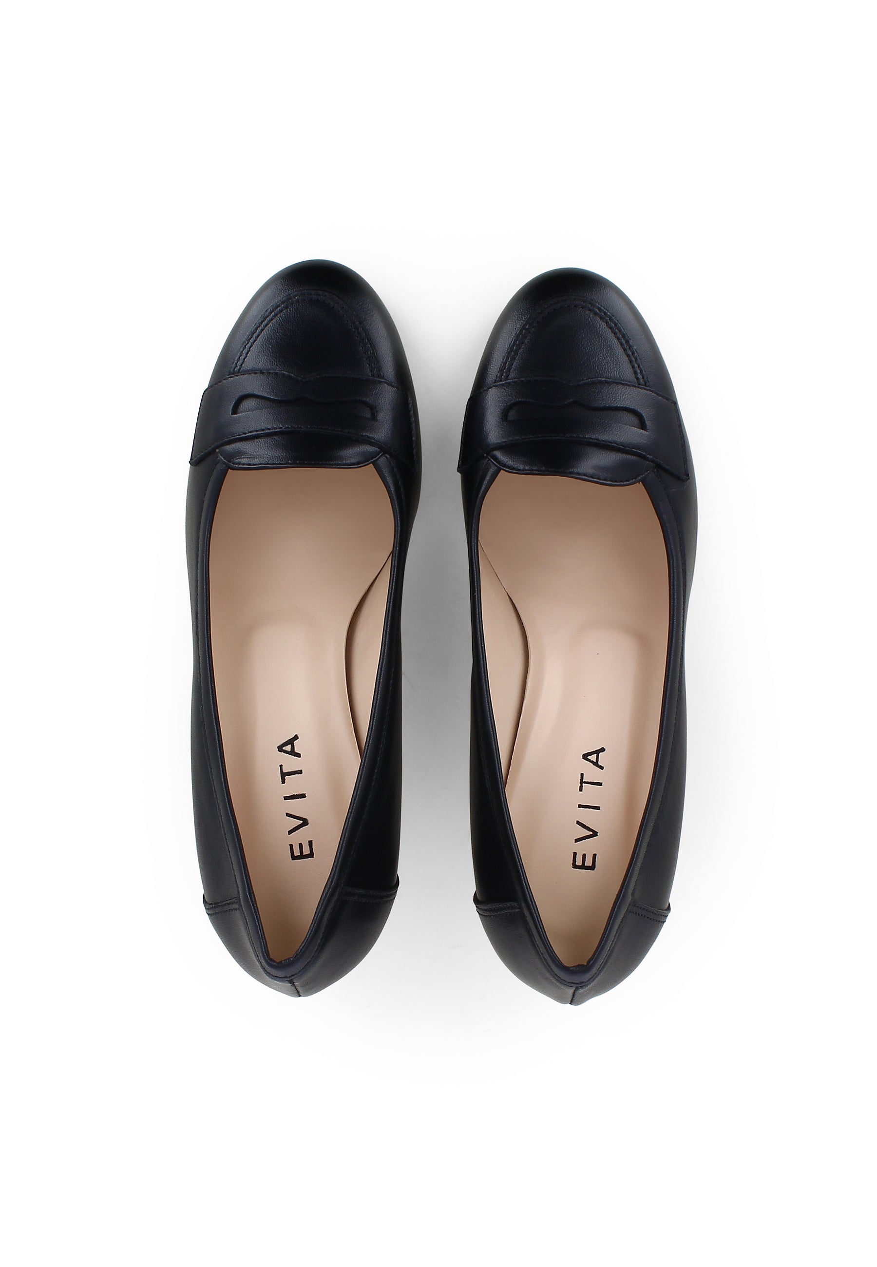 GIUSY Damen Pumps  -  Glattleder Schwarz
